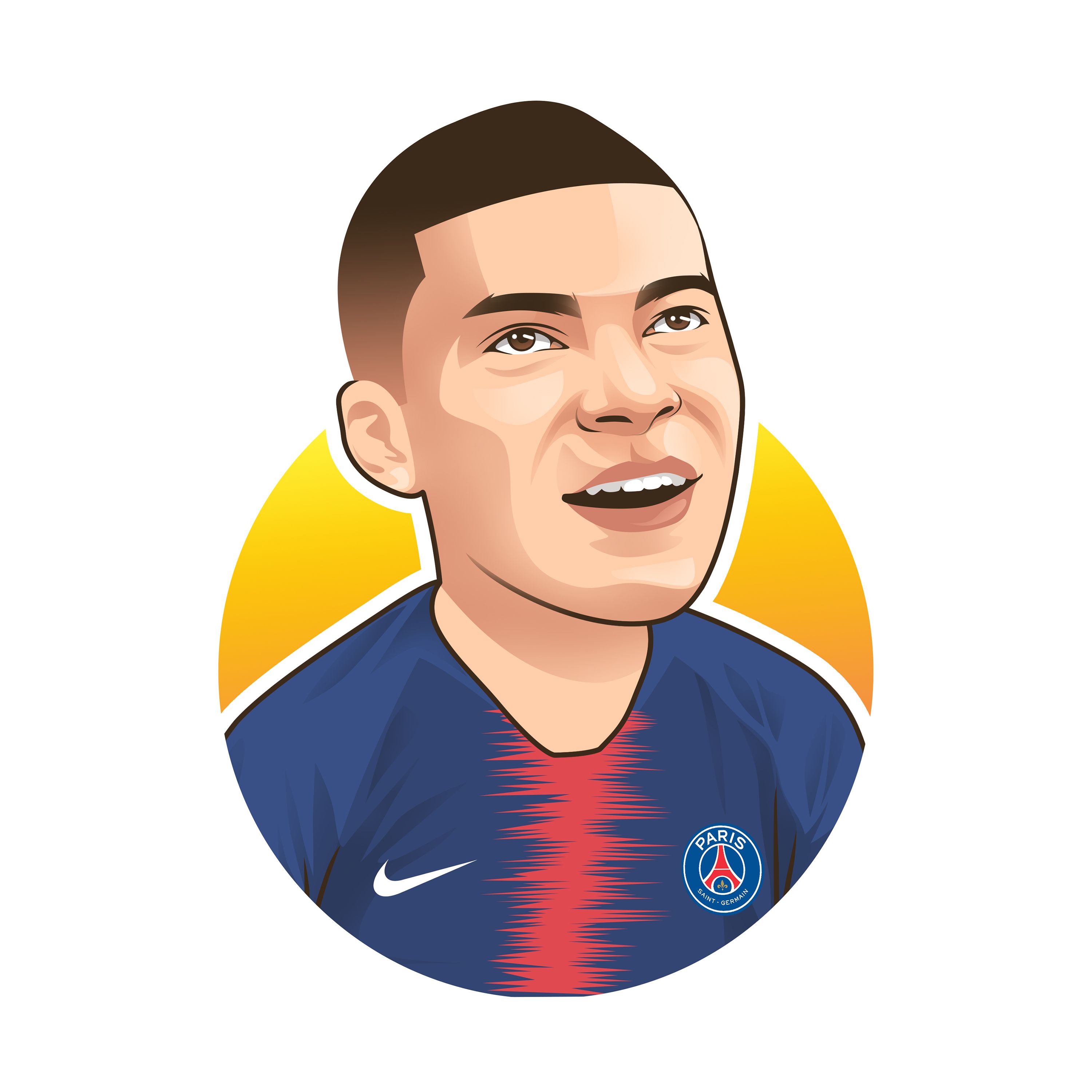 Inisemu: I will draw amazing bighead cartoon, avatar, and caricature for $5 on fiverr.com. Caricature, Cartoon, Football artwork