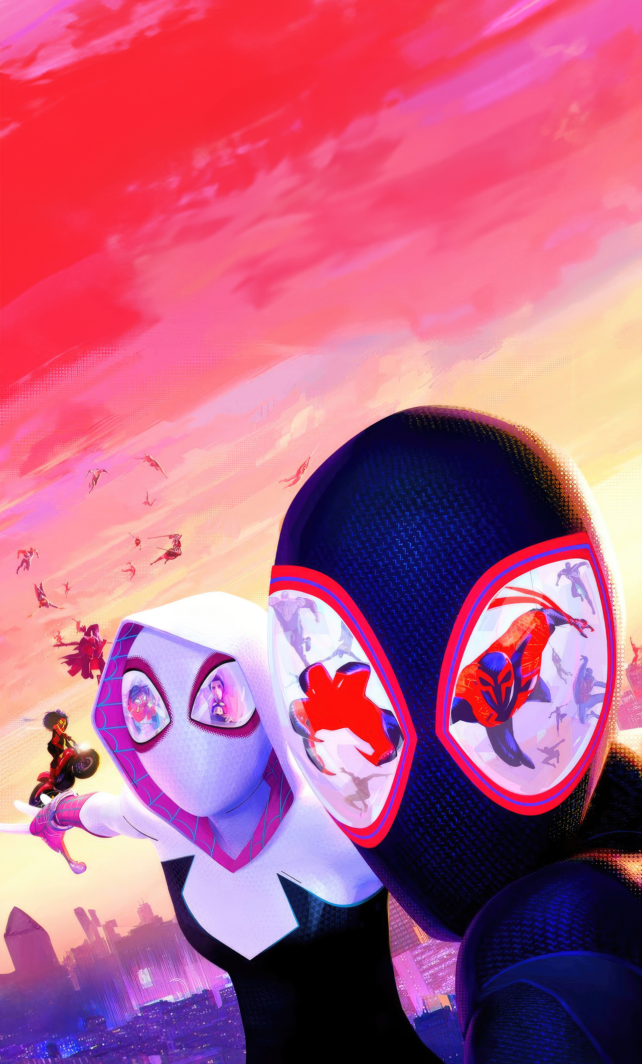 All Spidermans In Spider Man Across The Spider Verse iPhone HD 4k Wallpaper, Image, Background, Photo and Picture