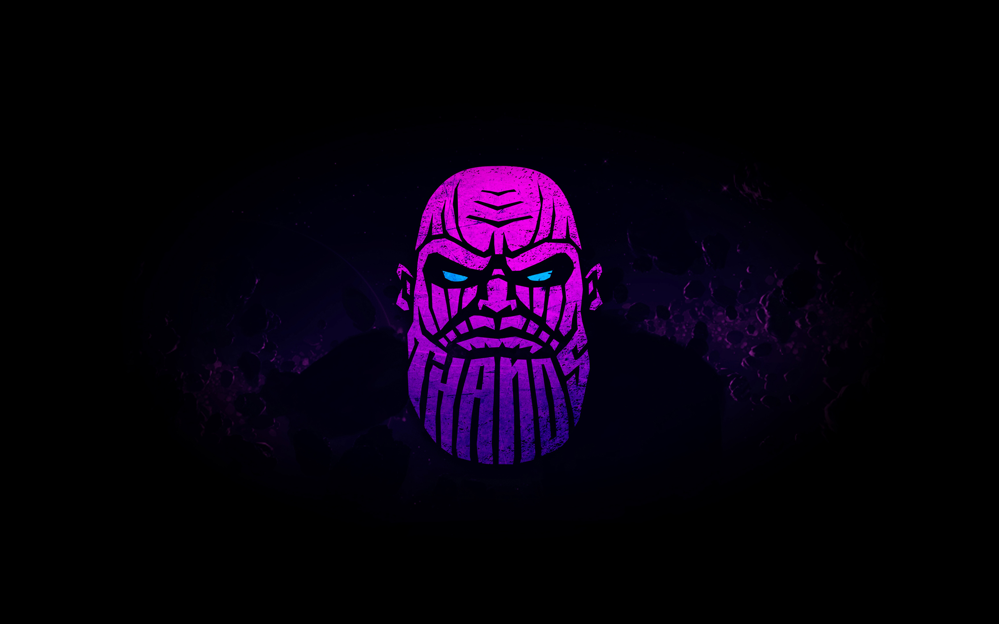 Download wallpaper Thanos, 4k, minimal, superheroes, black background, creative, Thanos 4K, artwork for desktop with resolution 3840x2400. High Quality HD picture wallpaper