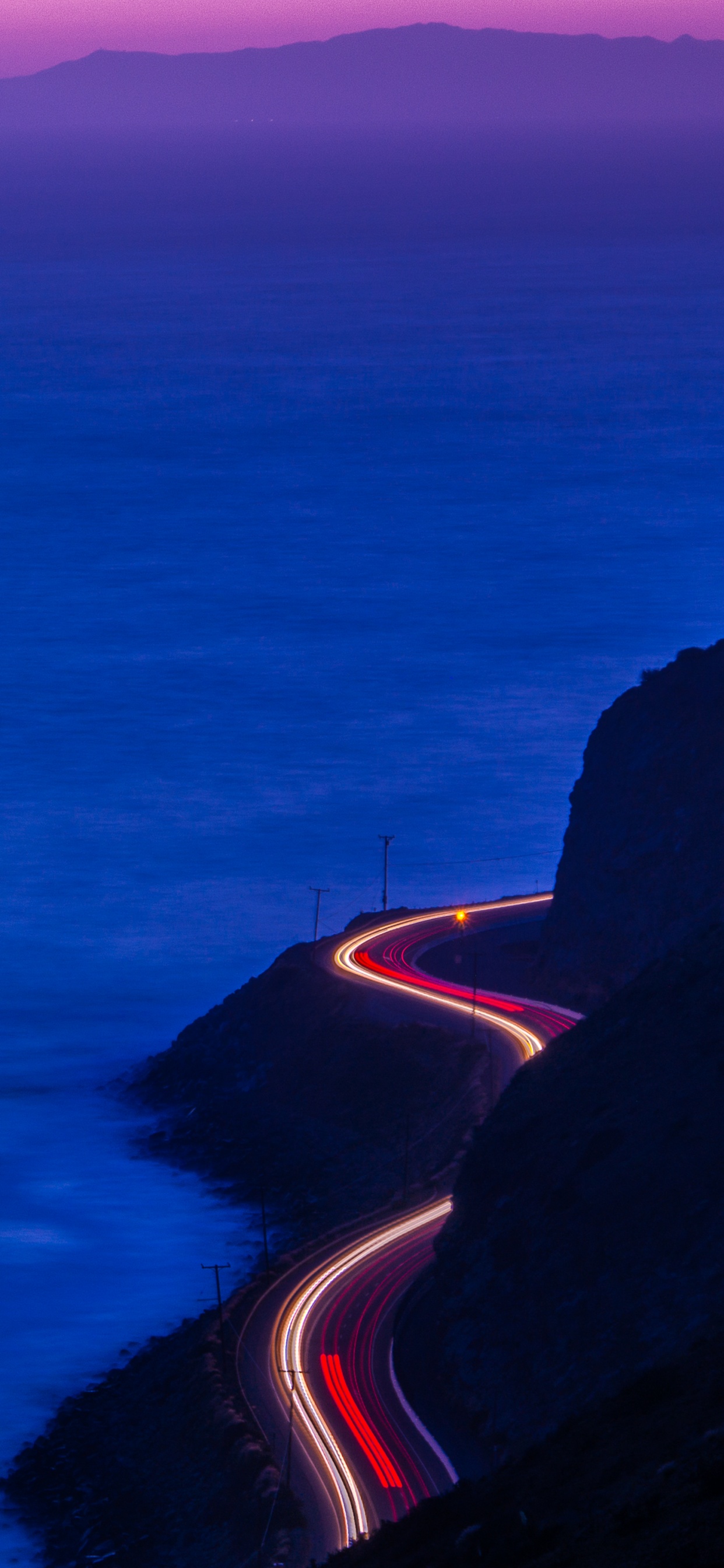 Pacific Coast Highway Wallpaper 4K, California, Car lights