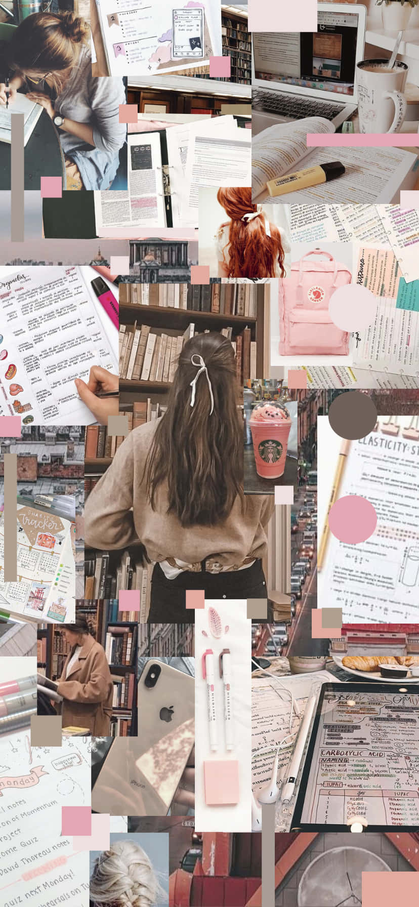 Download Studious Women Collage Wallpaper