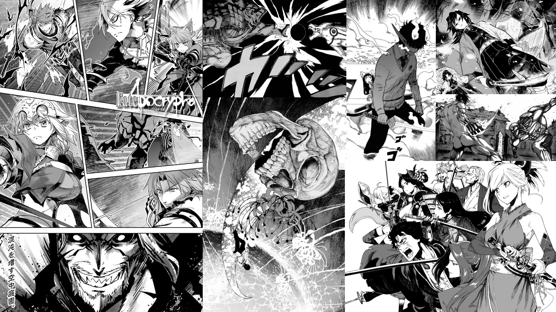monochrome, manga, anime Gallery HD Wallpaper