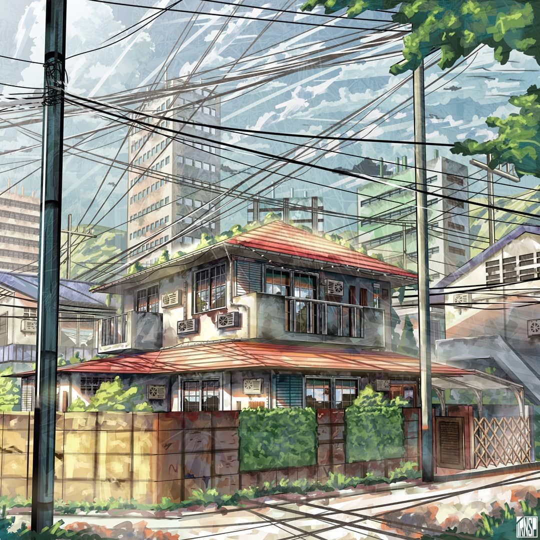 Tumblr. Anime scenery, Urban painting, Environment painting