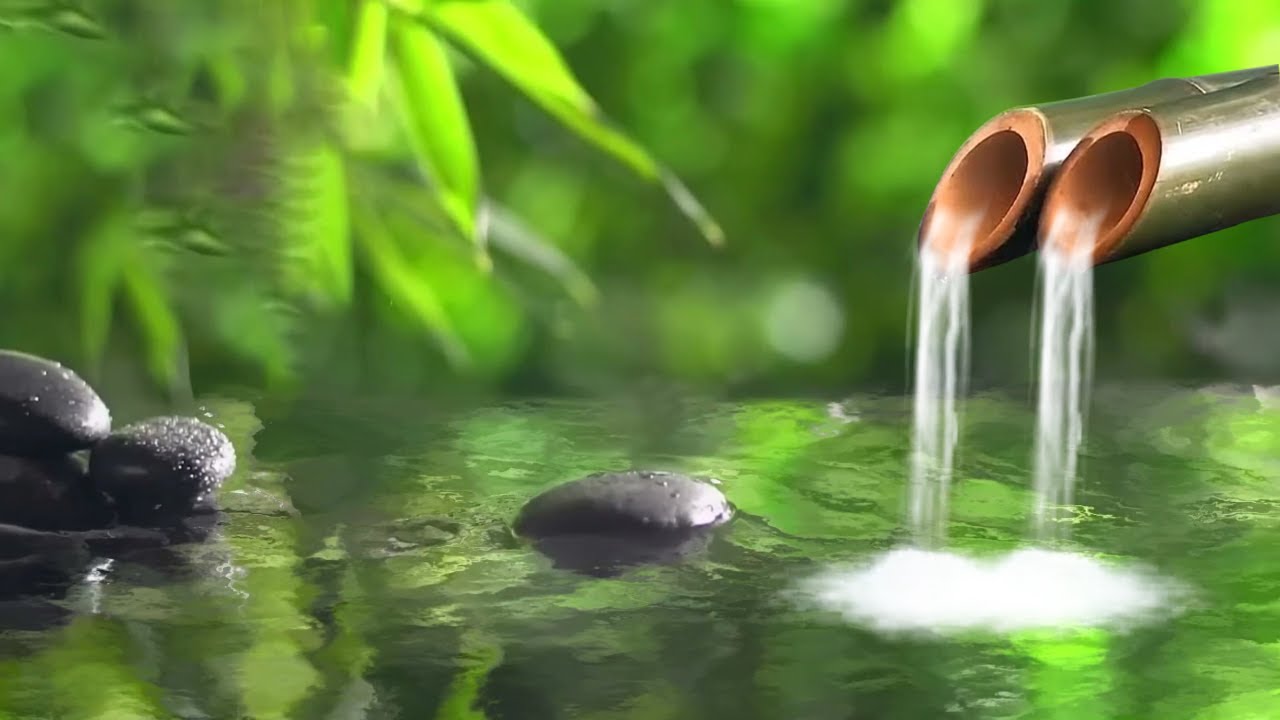 Bamboo water fountain music for a healthy mind, heart, and circulation