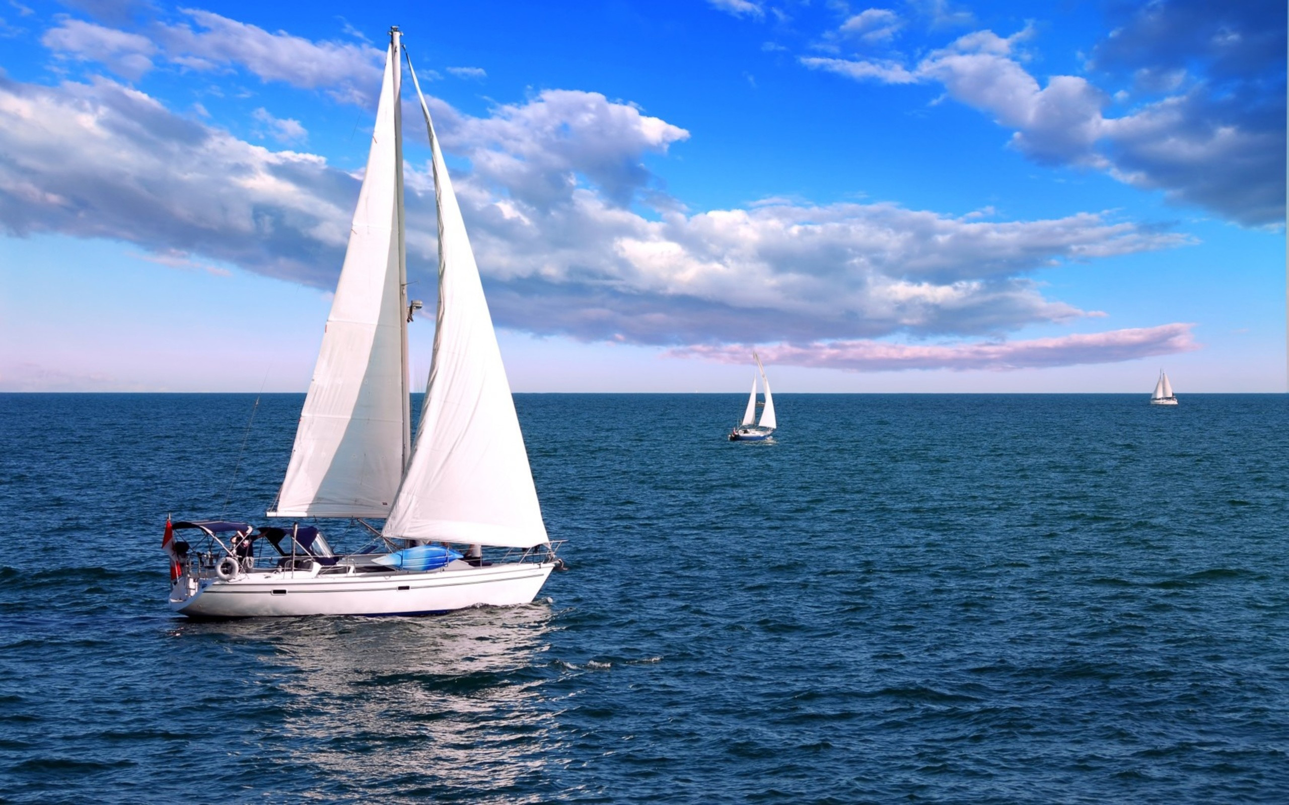 Racing Sailboat Wallpaper