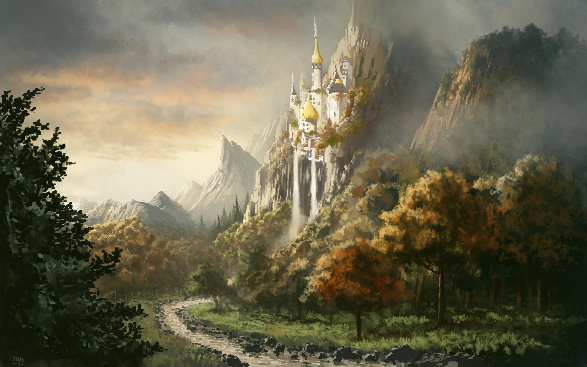 drawing nature castle Gallery HD Wallpaper