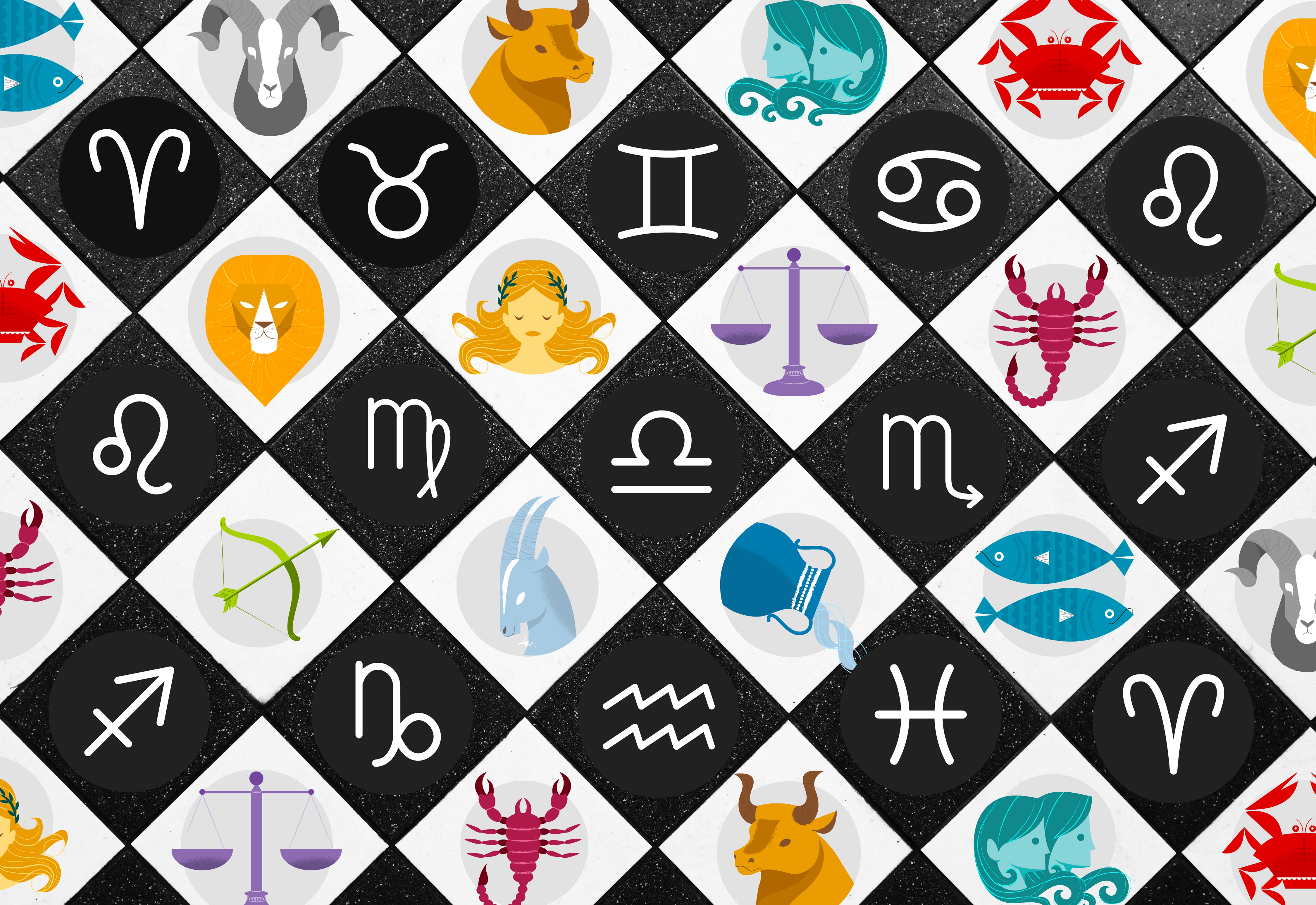 Wallpaper, zodiac signs, astrological sign, astrology, ART 4500x3093