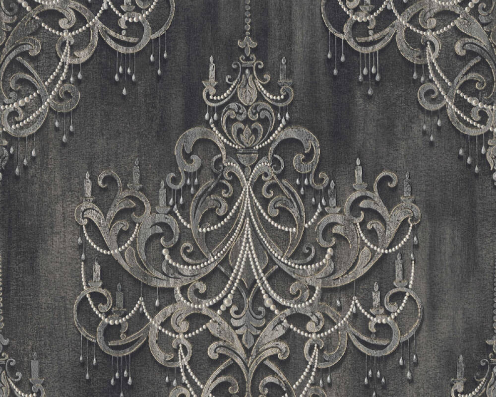 Livingwalls Wallpaper «Baroque, Black, Grey» 380964