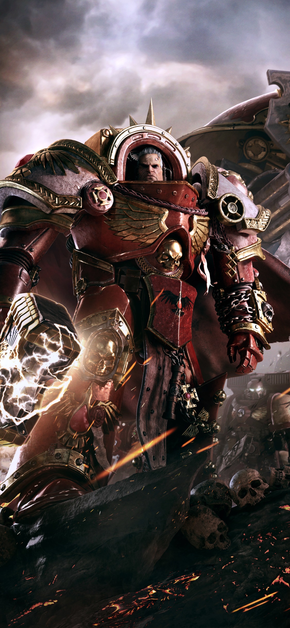Wallpaper / Video Game Warhammer 40,000: Dawn of War III Phone Wallpaper, Warrior, Skull, Warhammer, 1125x2436 free download