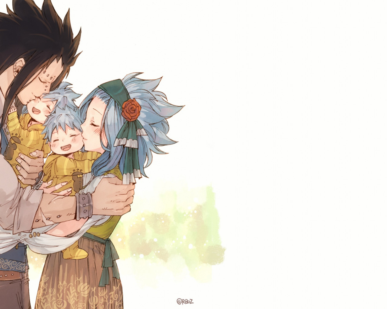 Download wallpaper Gajeel Redfox, FAIRY TAIL, Levy McGarden, section shonen in resolution 1280x1024