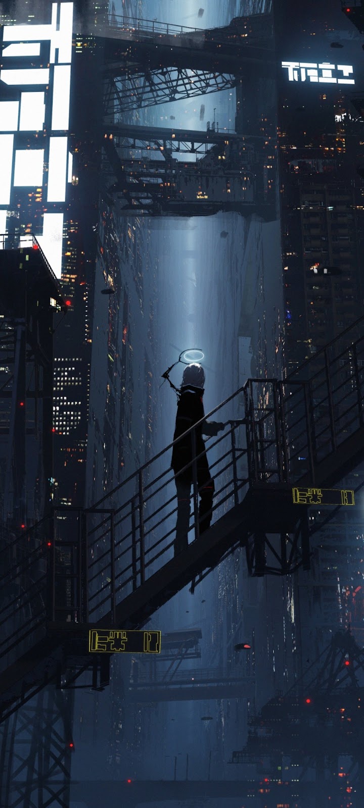 Cyber City artistic wallpaper Mobile Walls