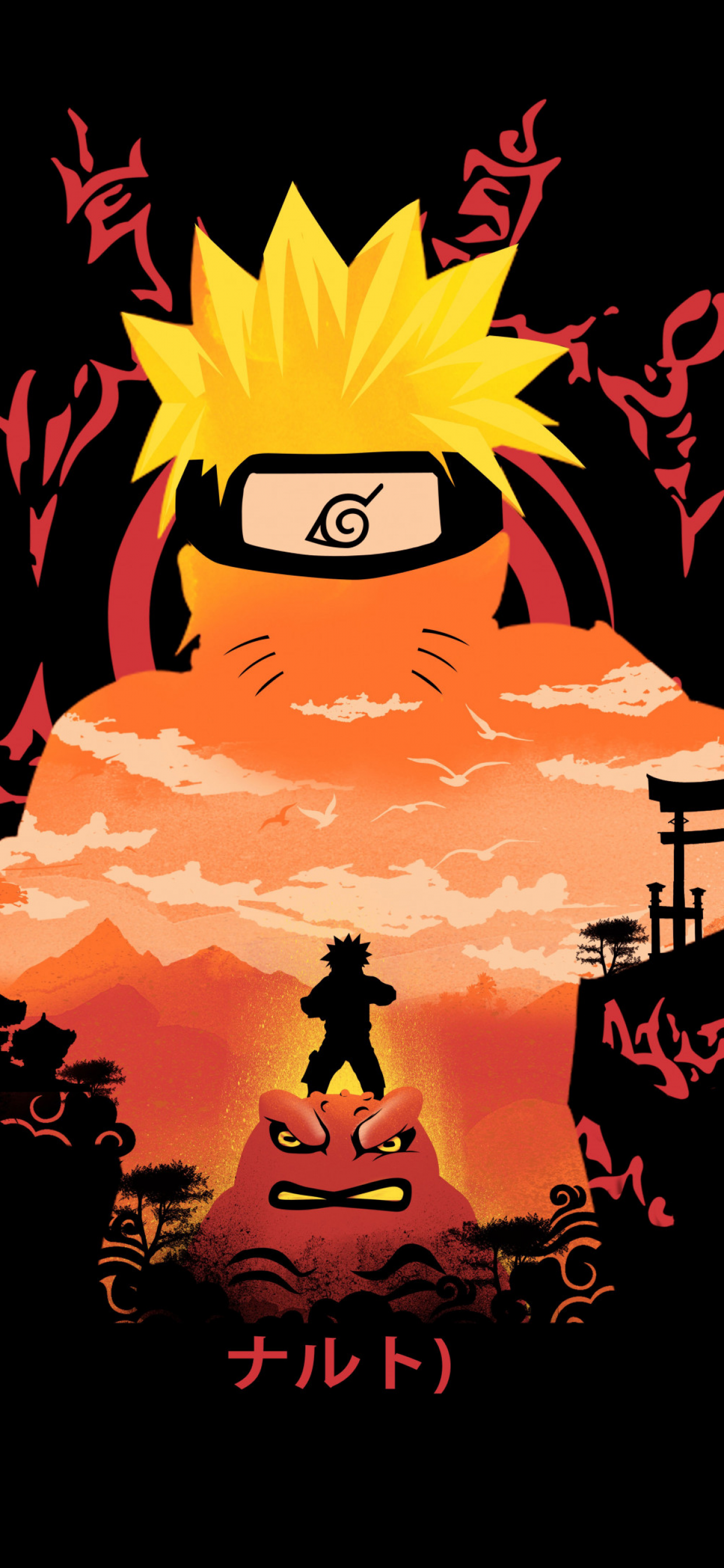 Naruto Wallpaper 4K, Digital Art, Black