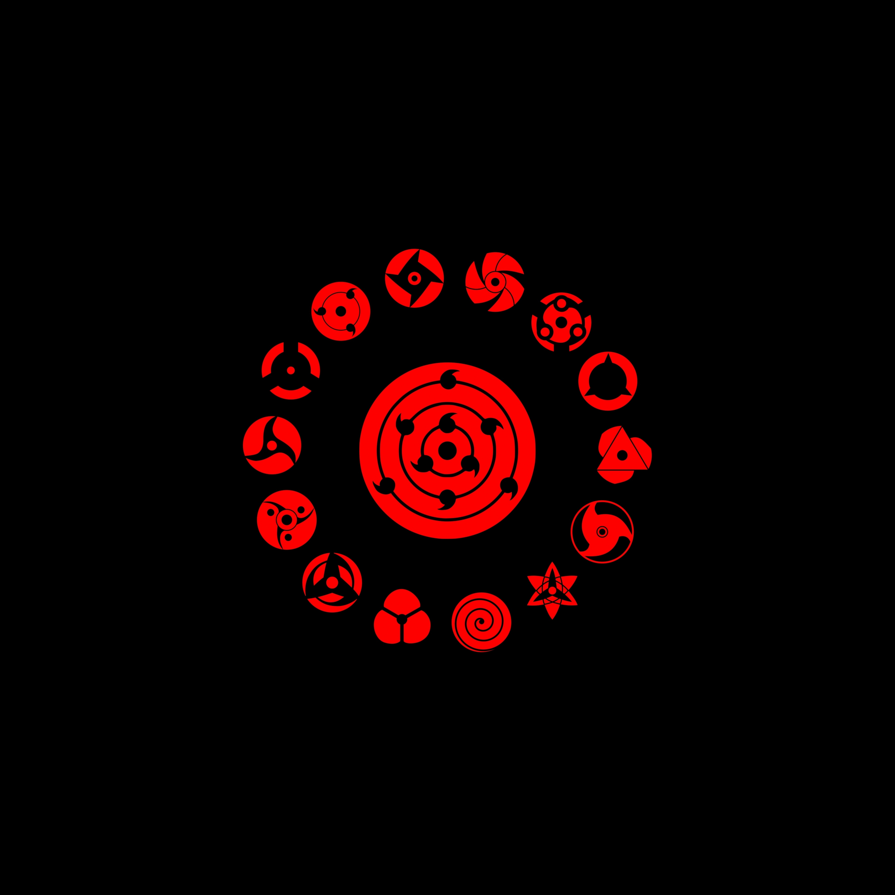 Download wallpaper 2932x2932 logo, minimal, naruto, ipad pro retina, 2932x2932 HD background, 21456