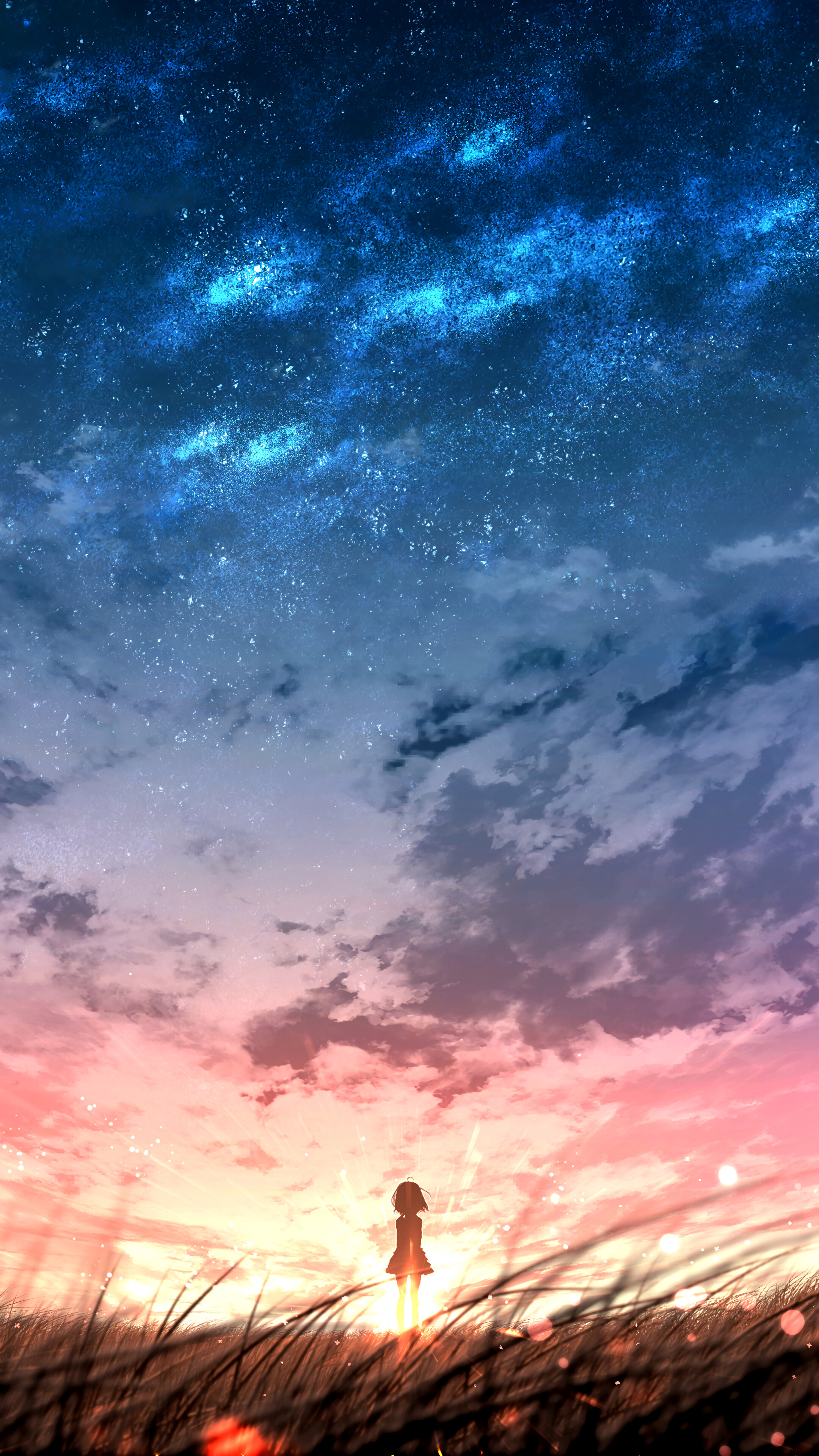 Anime, Sky, Scenery, Sunrise, 4k Gallery HD Wallpaper