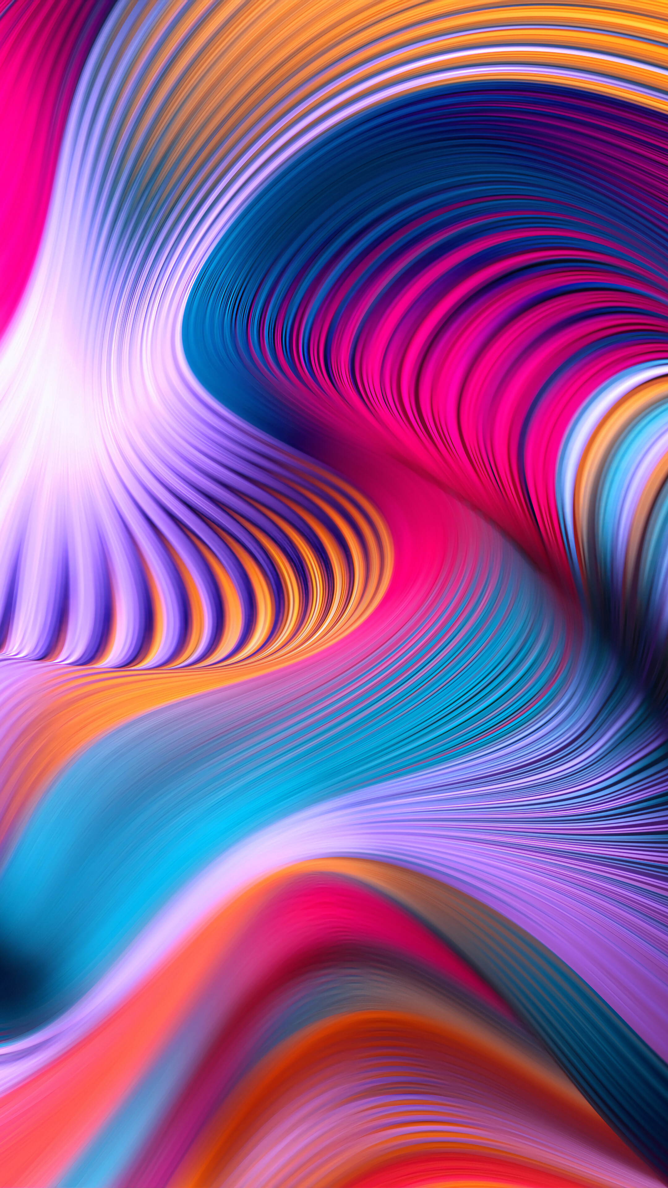 Colorful, Abstract, Moving, Wave, Digital Art, 4k Gallery HD Wallpaper