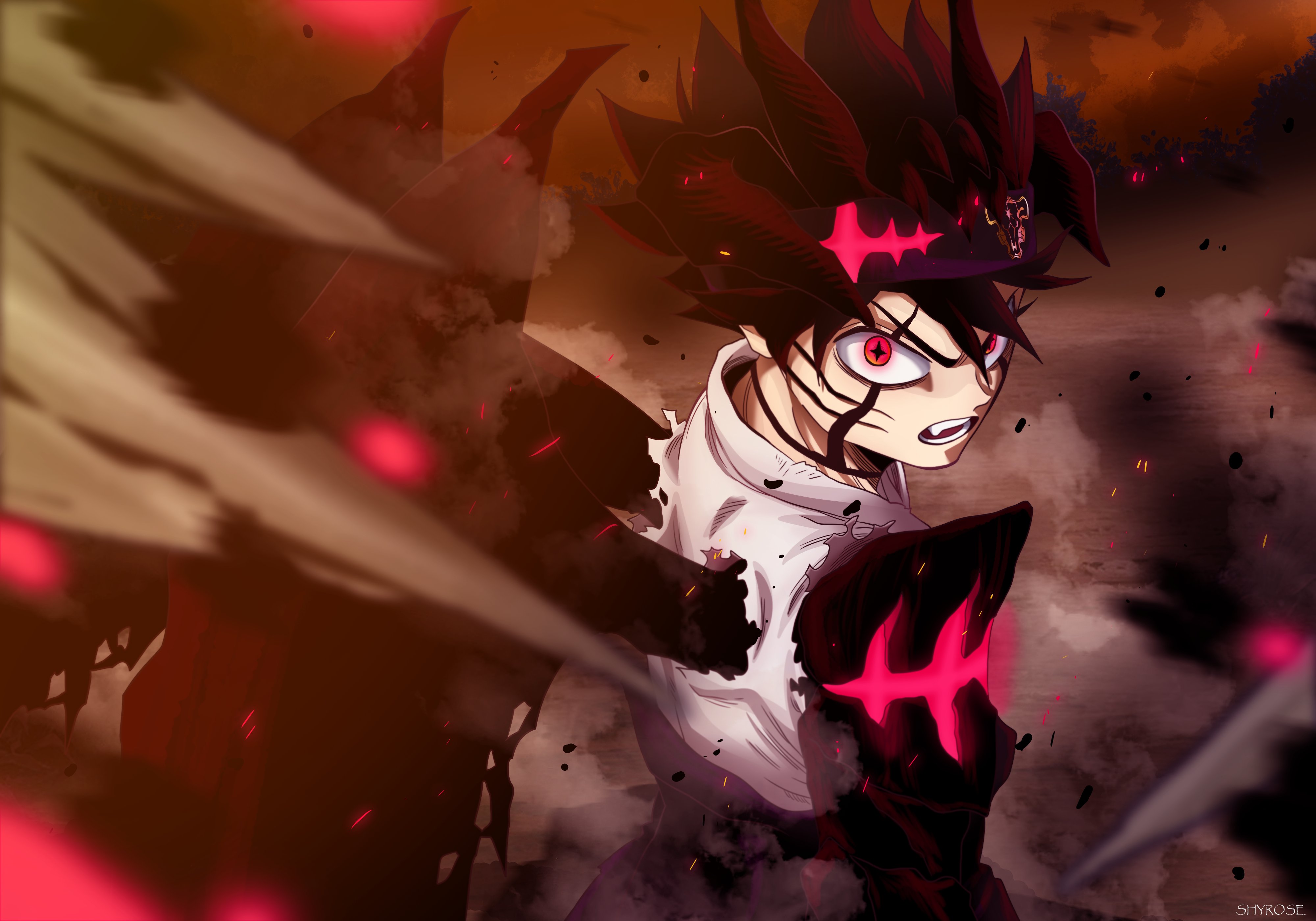 Asta in Action: 4K Ultra HD Black Clover Wallpaper