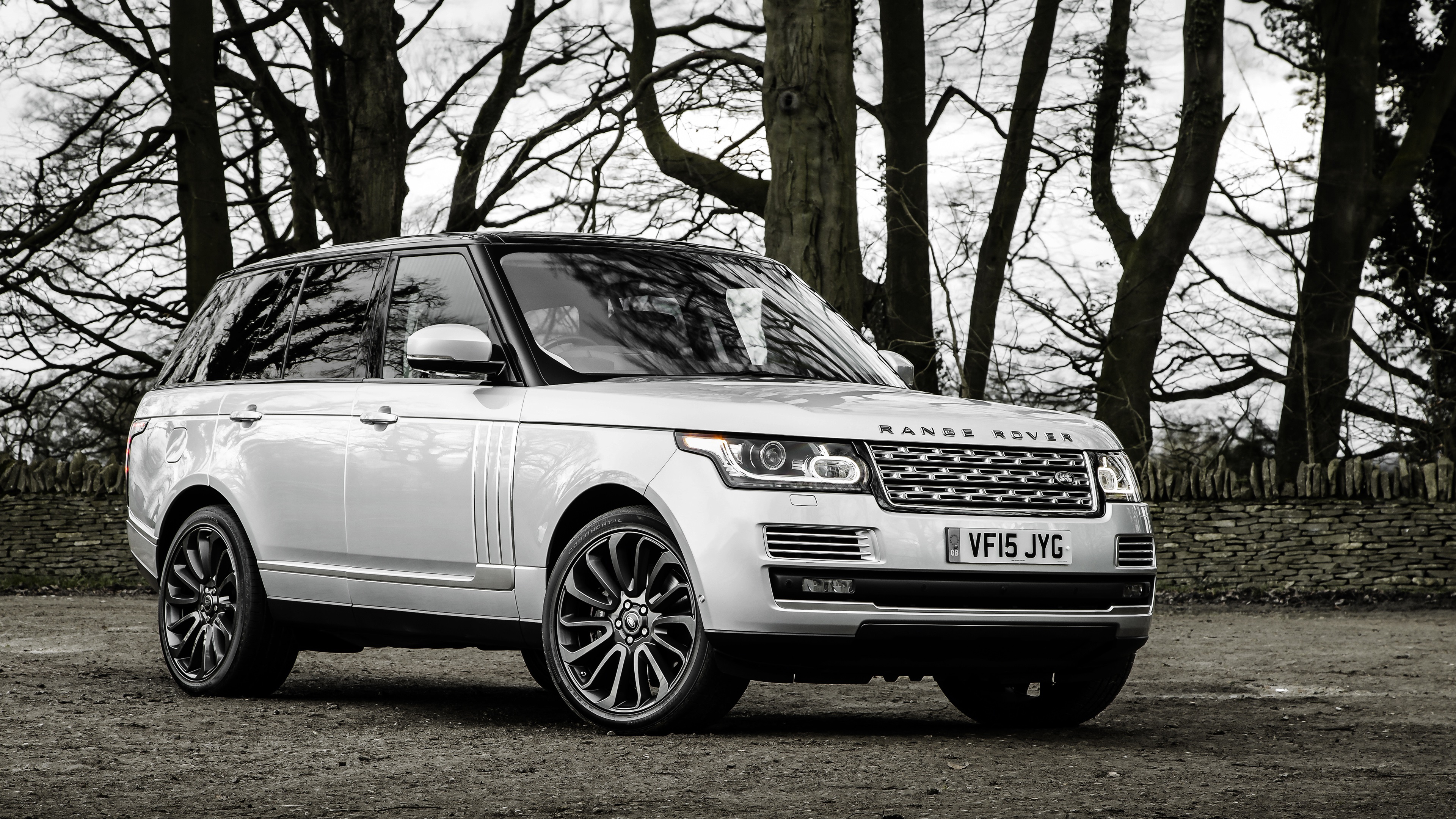Wallpaper Land Rover Range Rover SUV car, trees 3840x2160 UHD 4K Picture, Image