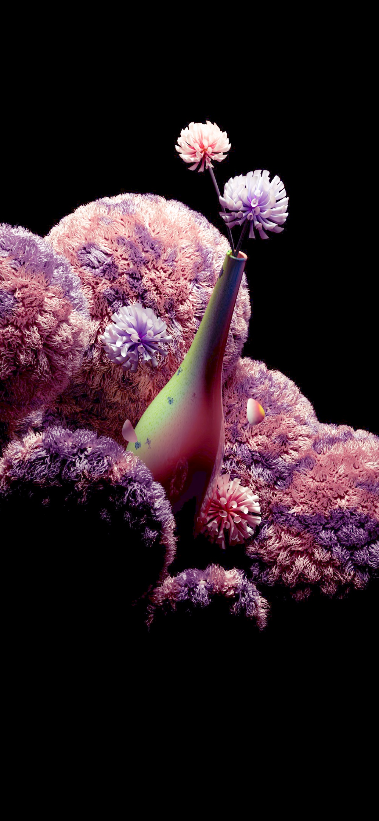 3D Wallpaper 4K, Dark aesthetic, Floral