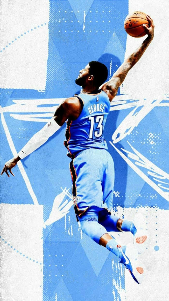 Download Basketball Aesthetic Oklahoma City Thunder Blue And White Wallpaper
