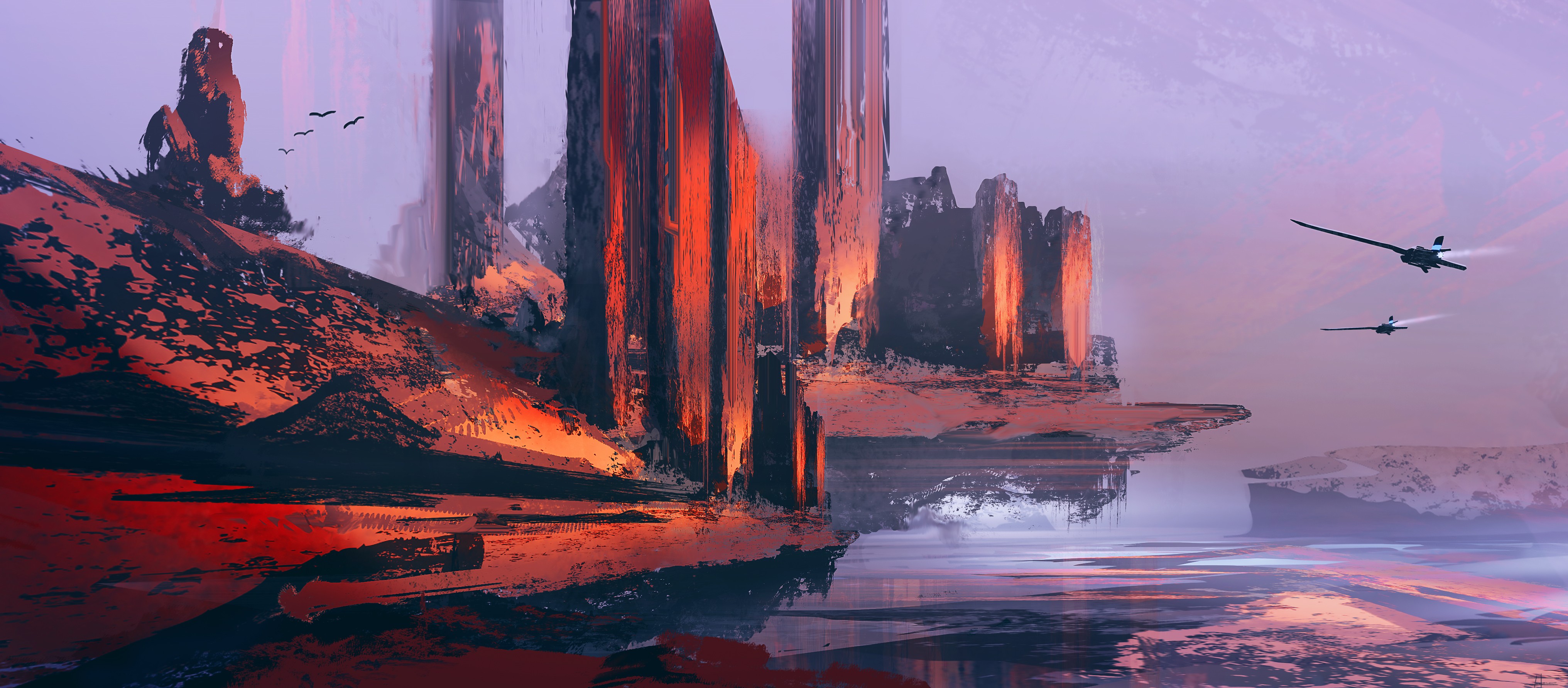 futuristic, digital art, landscape, abstract, artwork Gallery HD Wallpaper