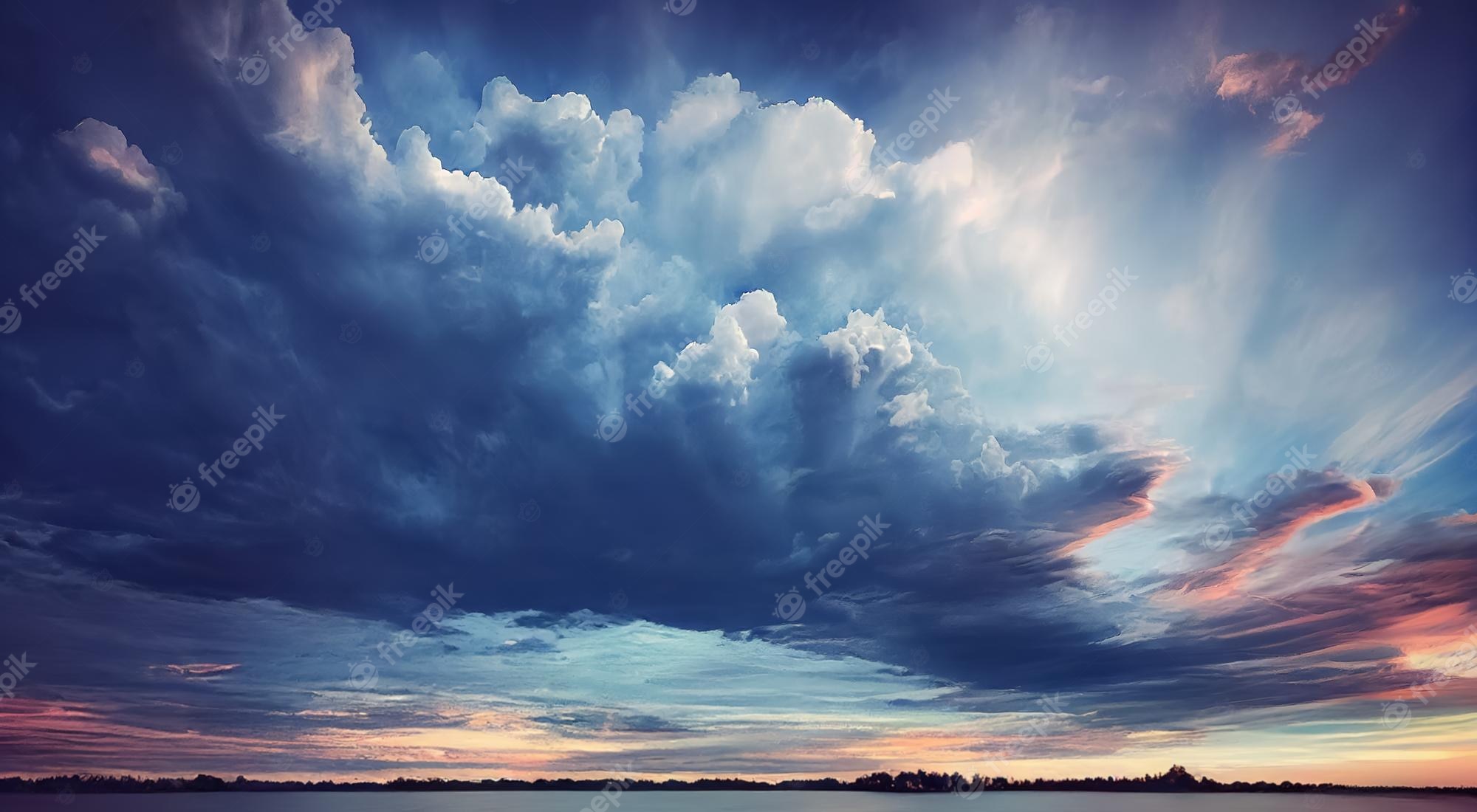 Premium Photo. Sky with beautiful clouds sky wallpaper