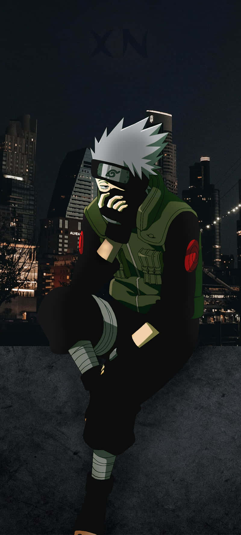 Download Masked Kakashi For Naruto Aesthetic Phone Wallpaper