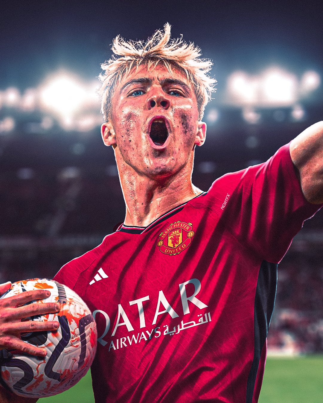 United Radar Hojlund looks dabber in our kit. #MUFC