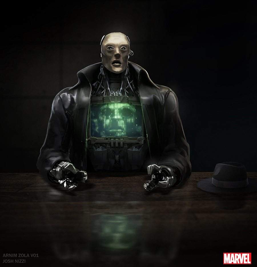 Concept Art Reveals Alternate Designs For Arnim Zola And The Spidey Signal