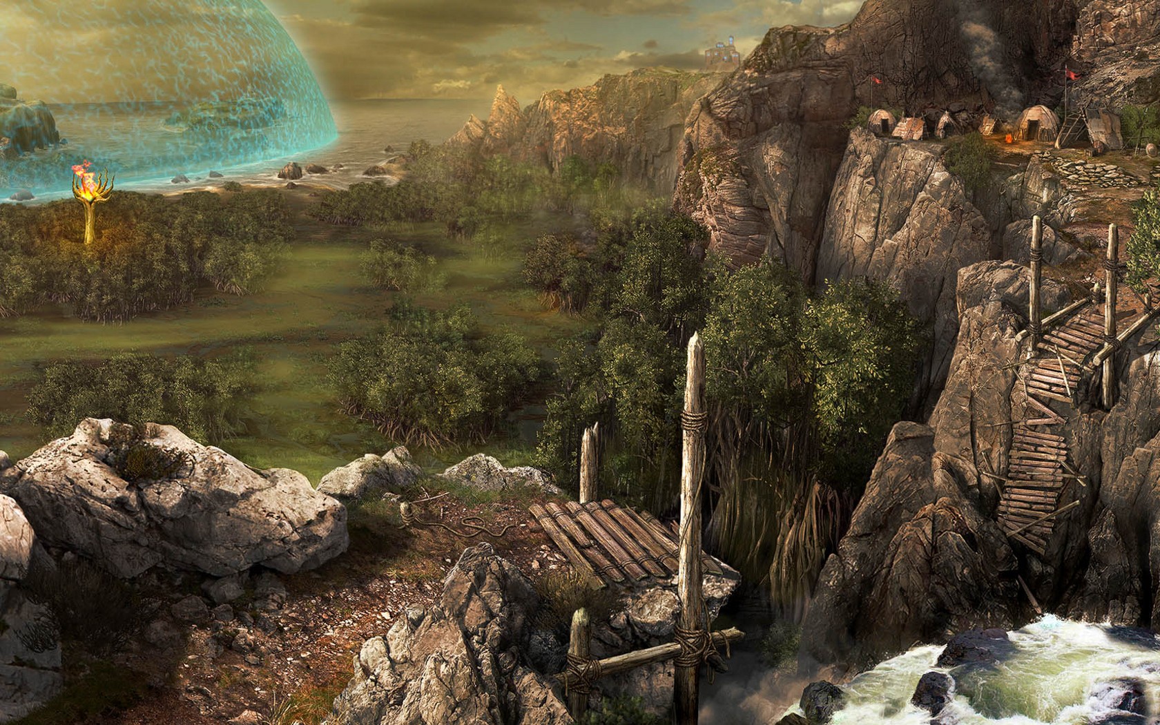 Video games landscapes Gothic wallpaperx1050