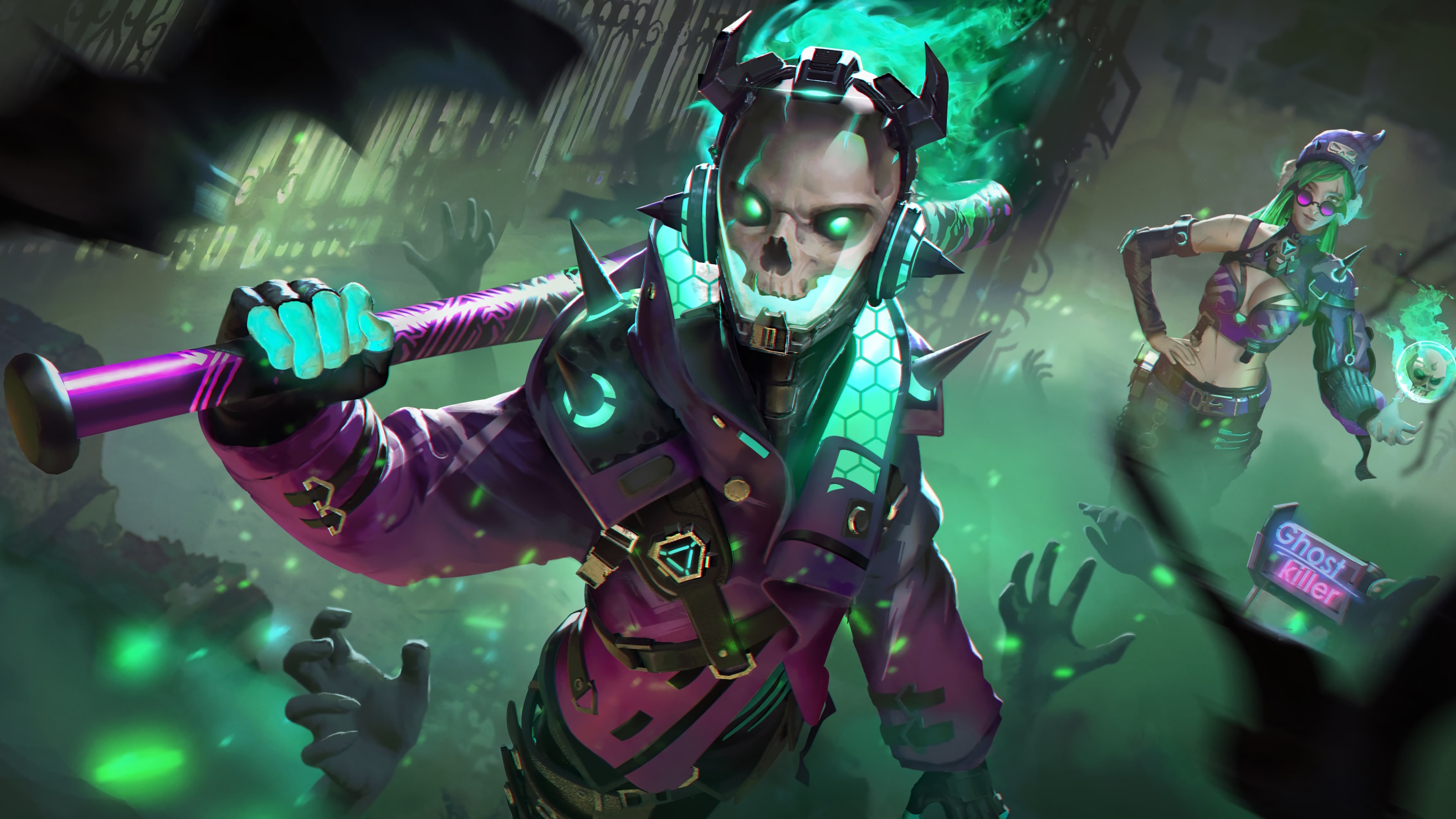 garena, free free, game, skull, 4k, pc Gallery HD Wallpaper