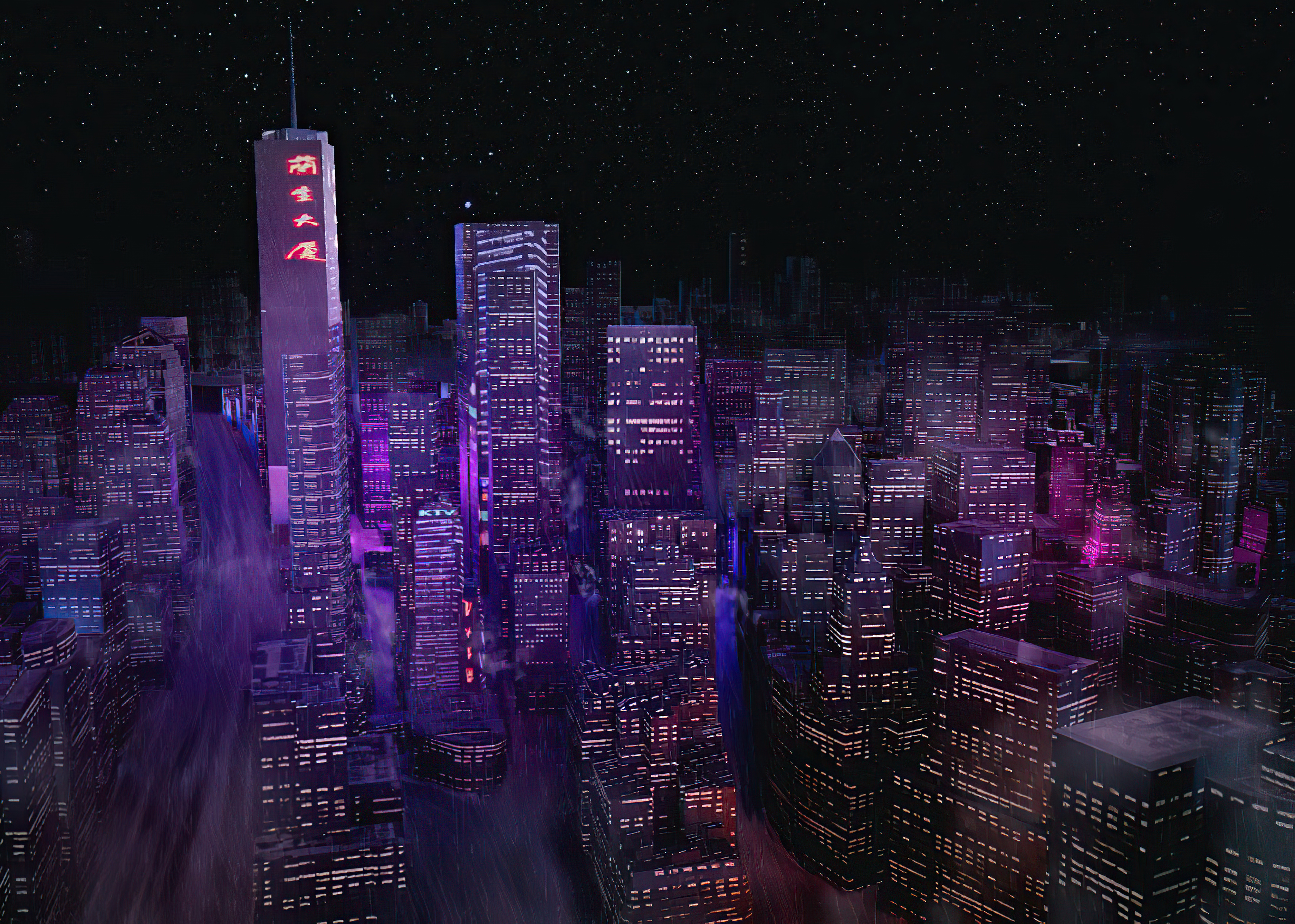 Night City Buildings Minimal 4k, HD Artist, 4k Wallpaper, Image, Background, Photo and Picture