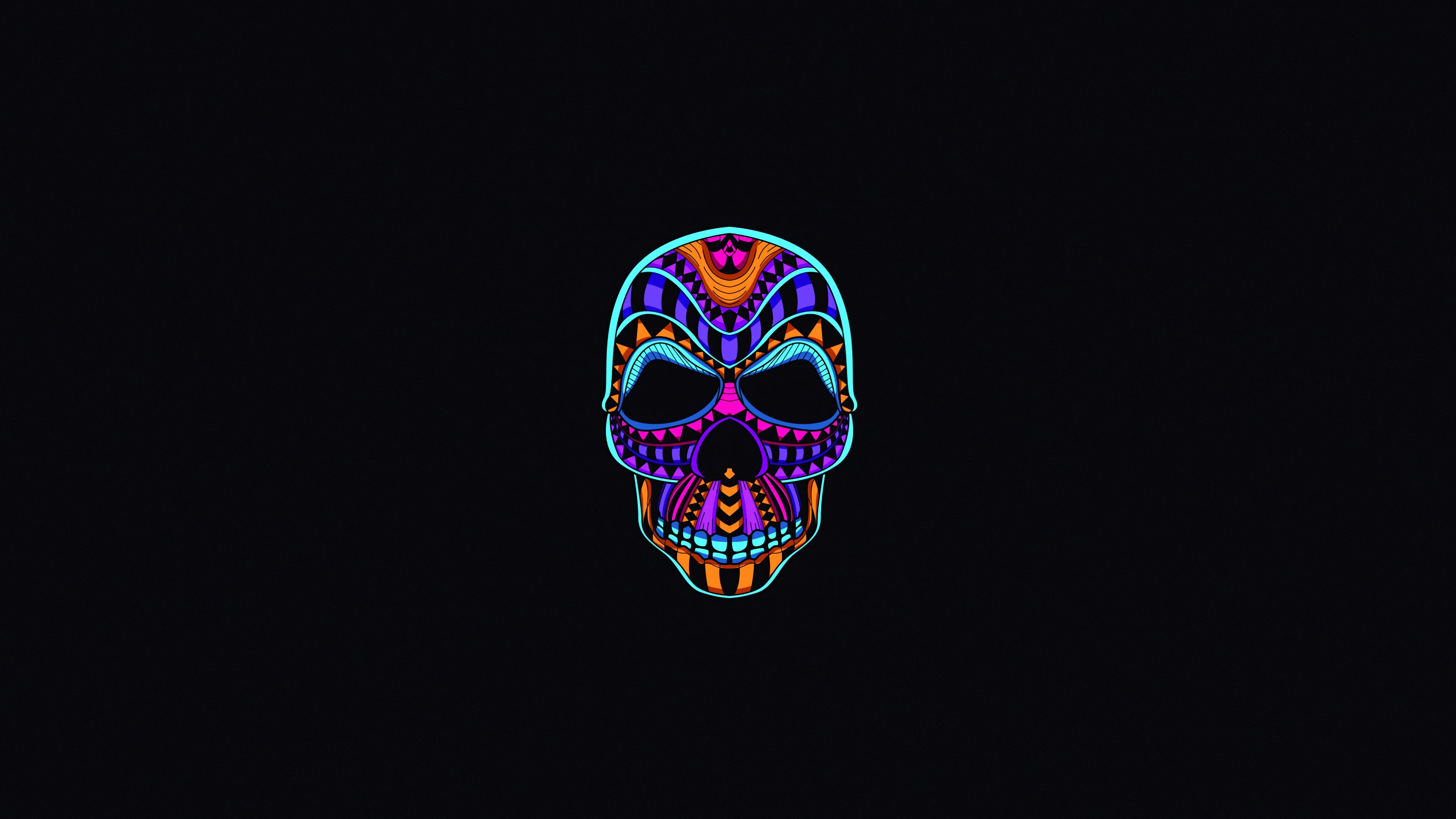 Skull Dark Minimal Wallpaper