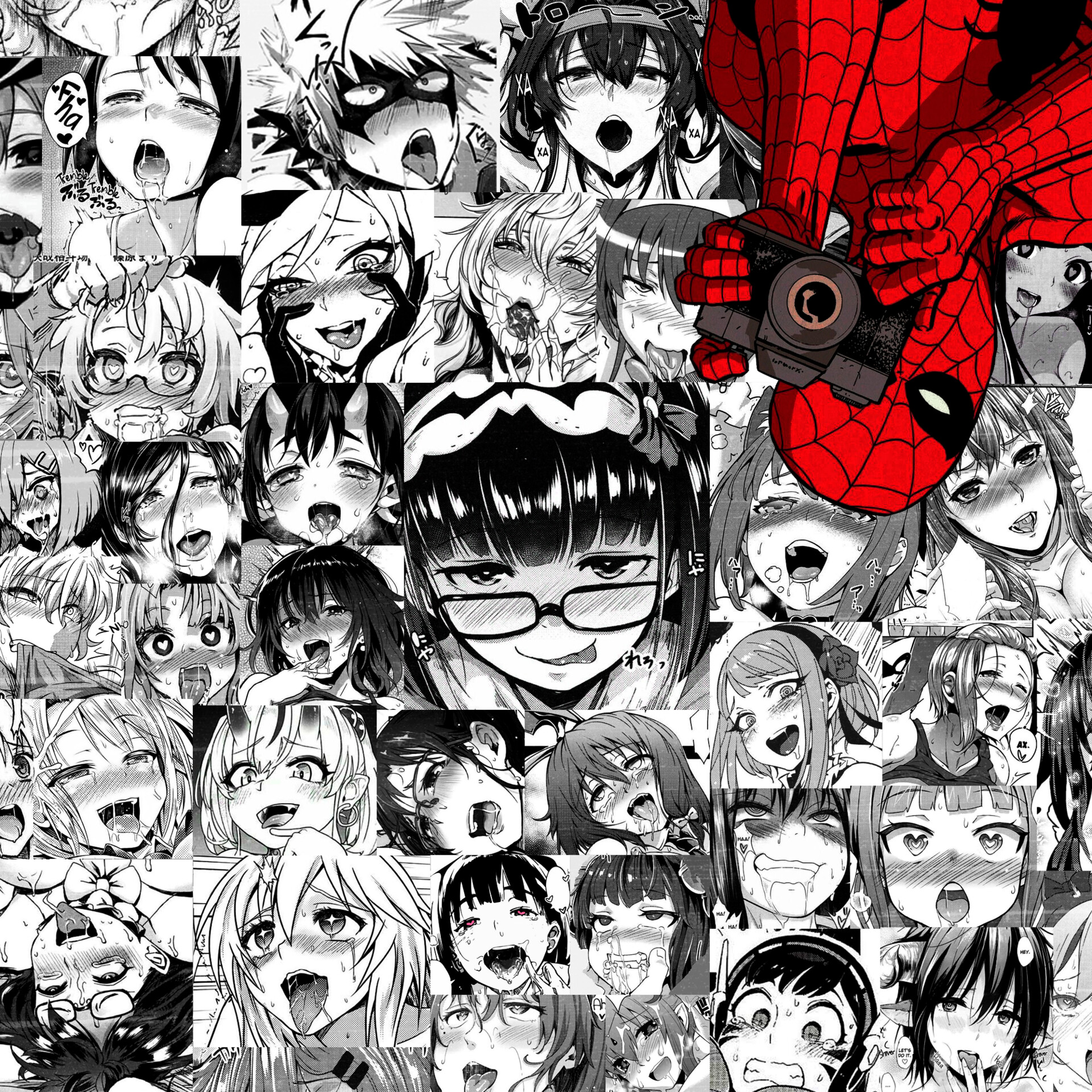 Ahegao Collage (Spider Man Version)