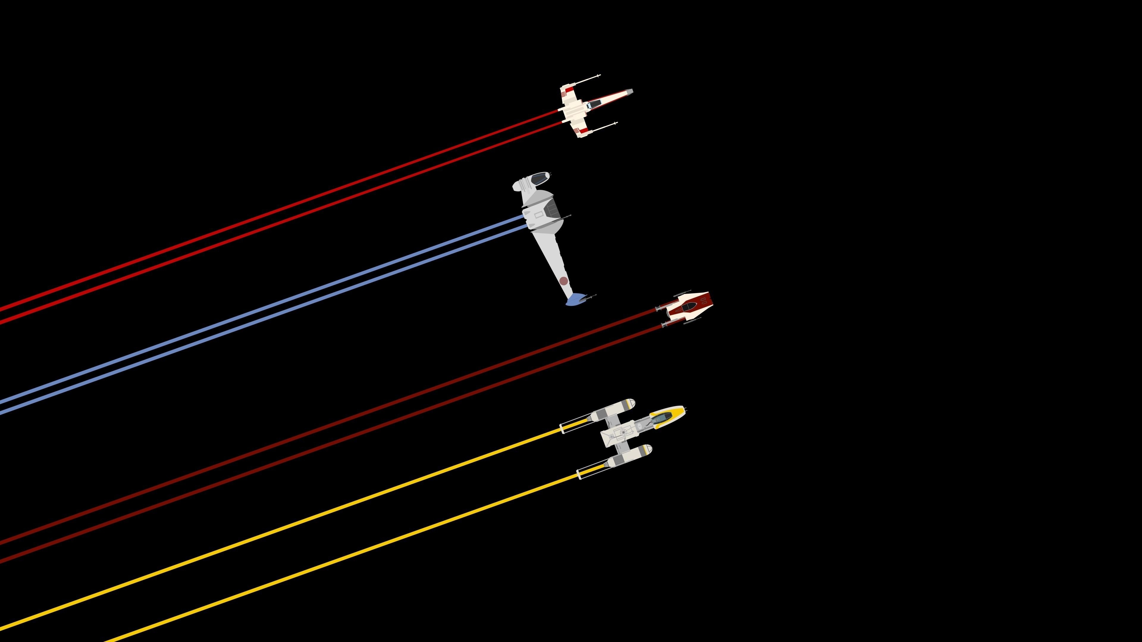 Download 3840x2160 Wallpaper Star Wars Ships, Minimal, 4 K, Uhd 16:9, Widescreen, 3840x2160 HD Image, Background, 34526