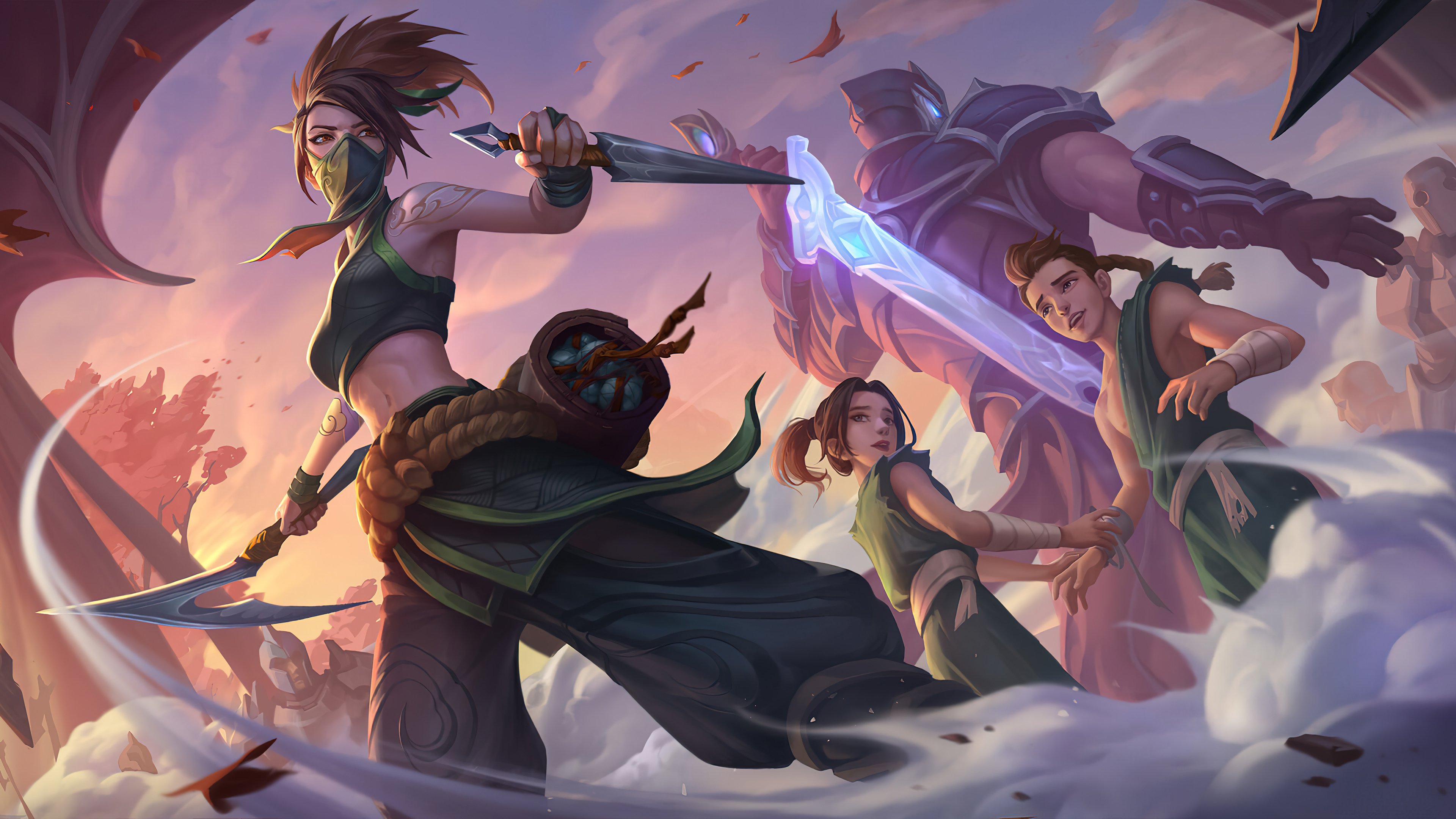 LOL Akali Shen LoL Ninja PC DeskK Wallpaper & Artwork