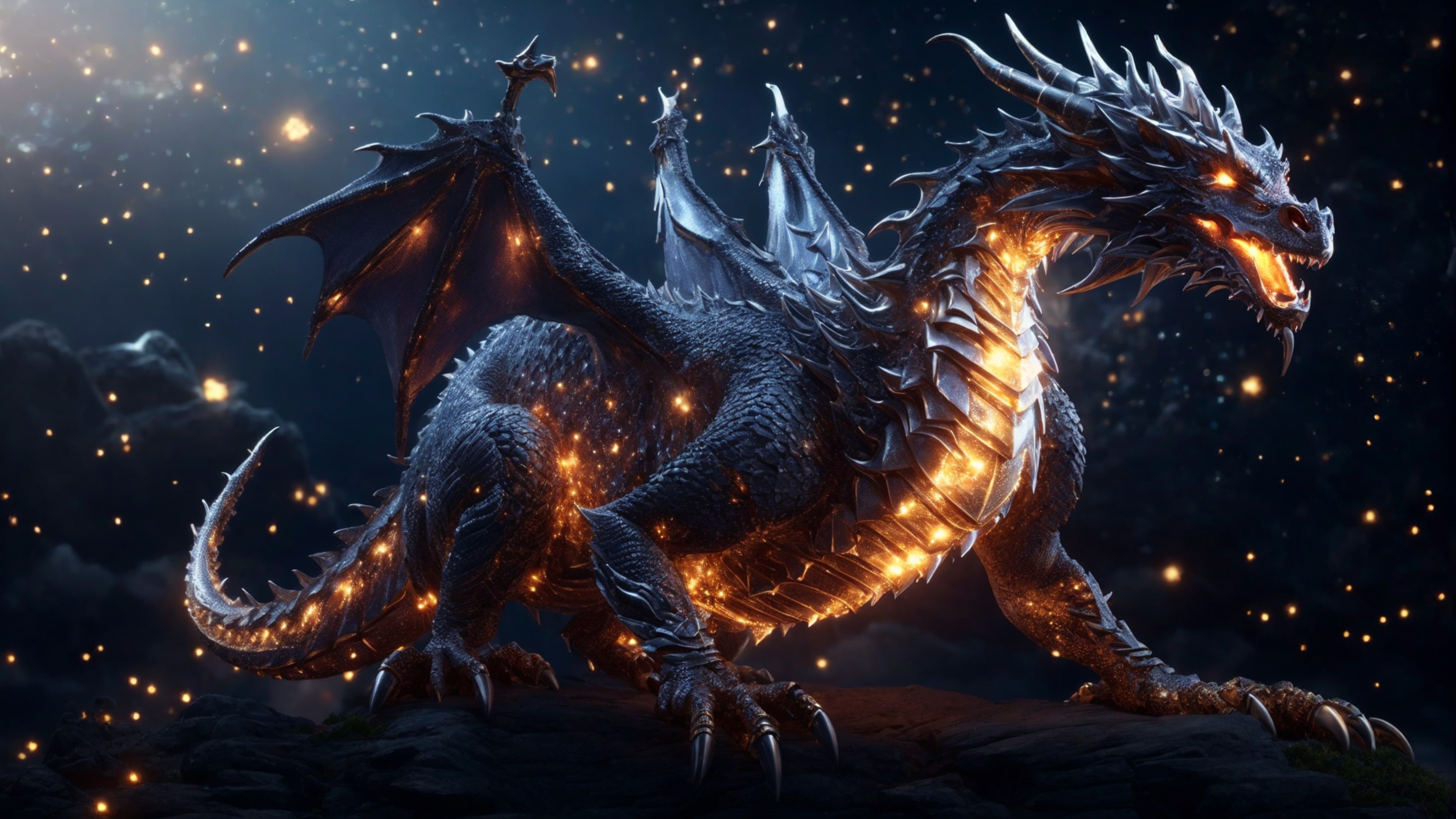 4K Fantasy Dragon Wallpaper and Background Image