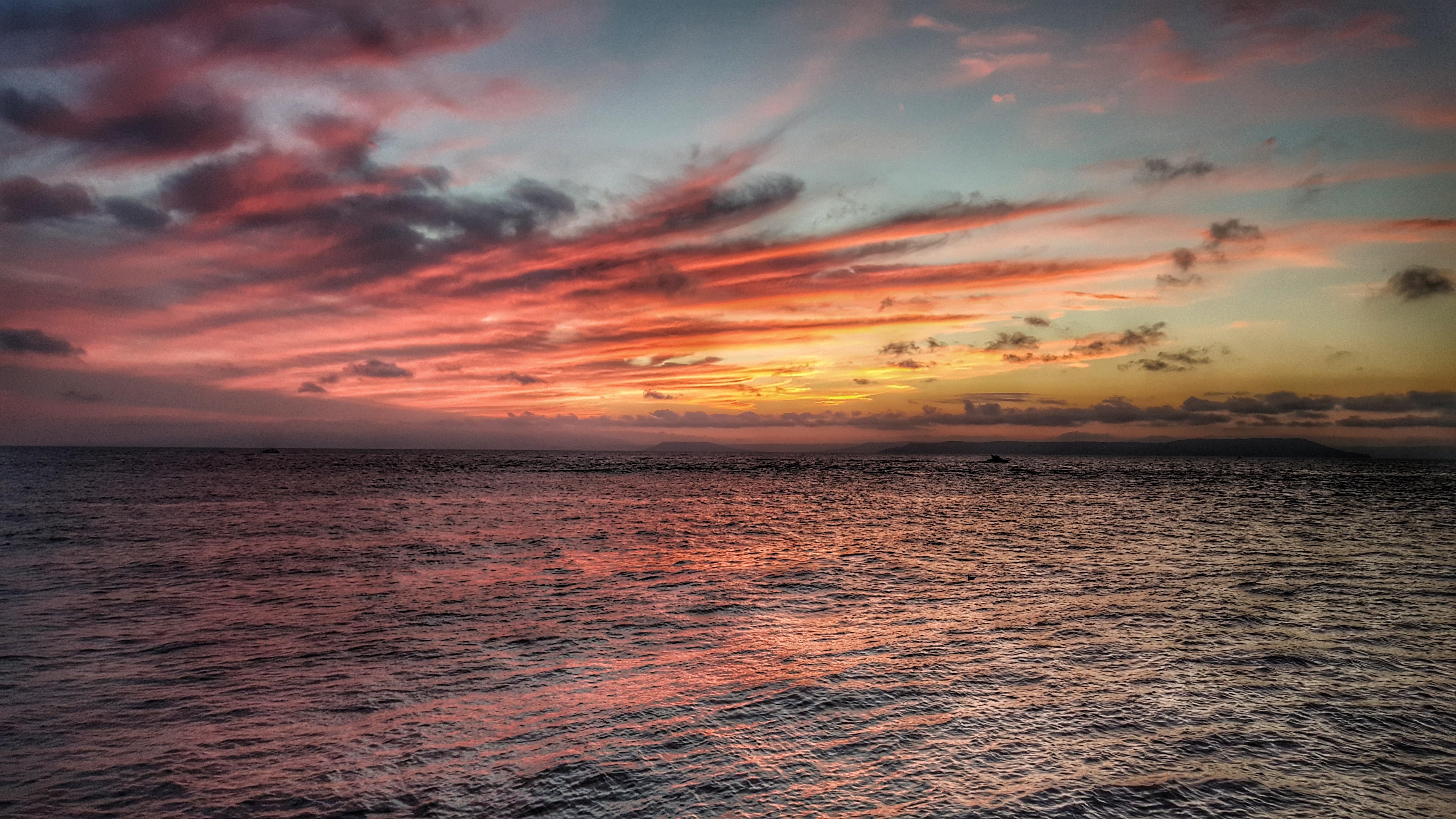 Sea Sunset 4K wallpaper