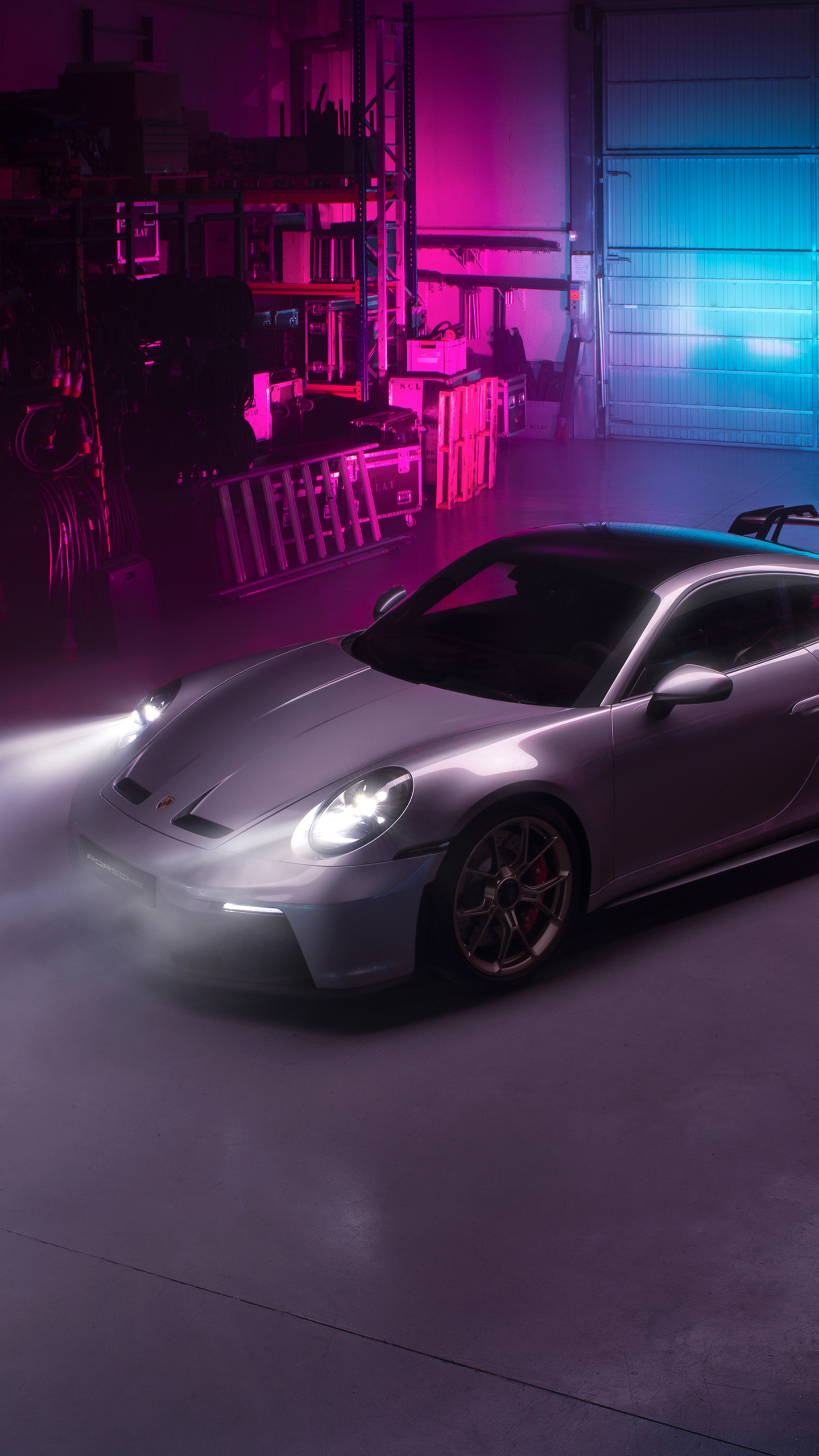 Download wallpaper 1440x2560 cyberpunk porsche 992 gt3, sportcar, 2022, qhd samsung galaxy s6, s7, edge, note, lg g4, 1440x2560 HD background, 27882