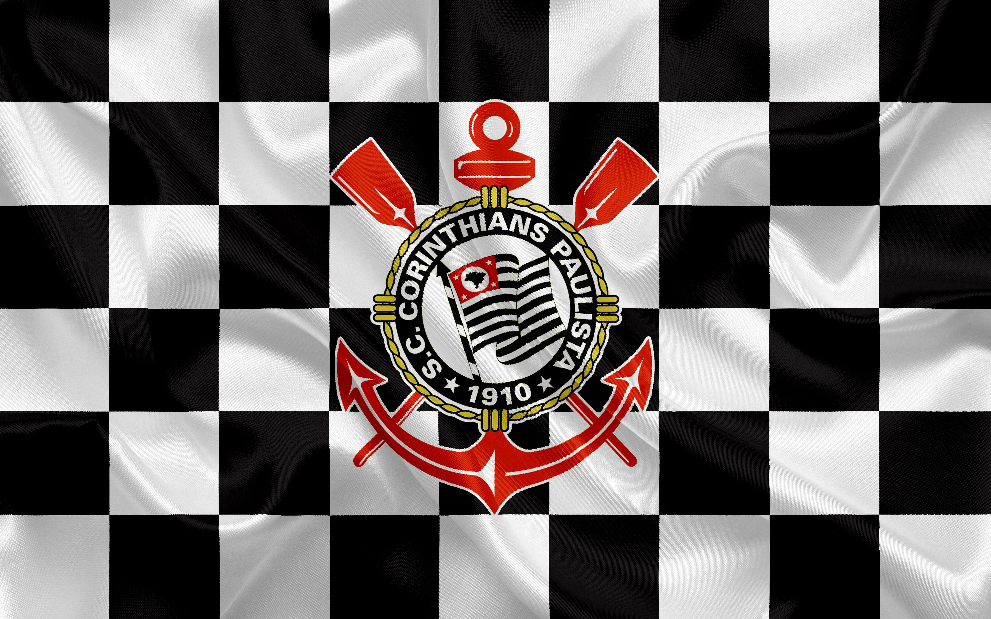 Wallpaper / Emblem, Sport Club Corinthians Paulista, 4K, Logo, Soccer free download