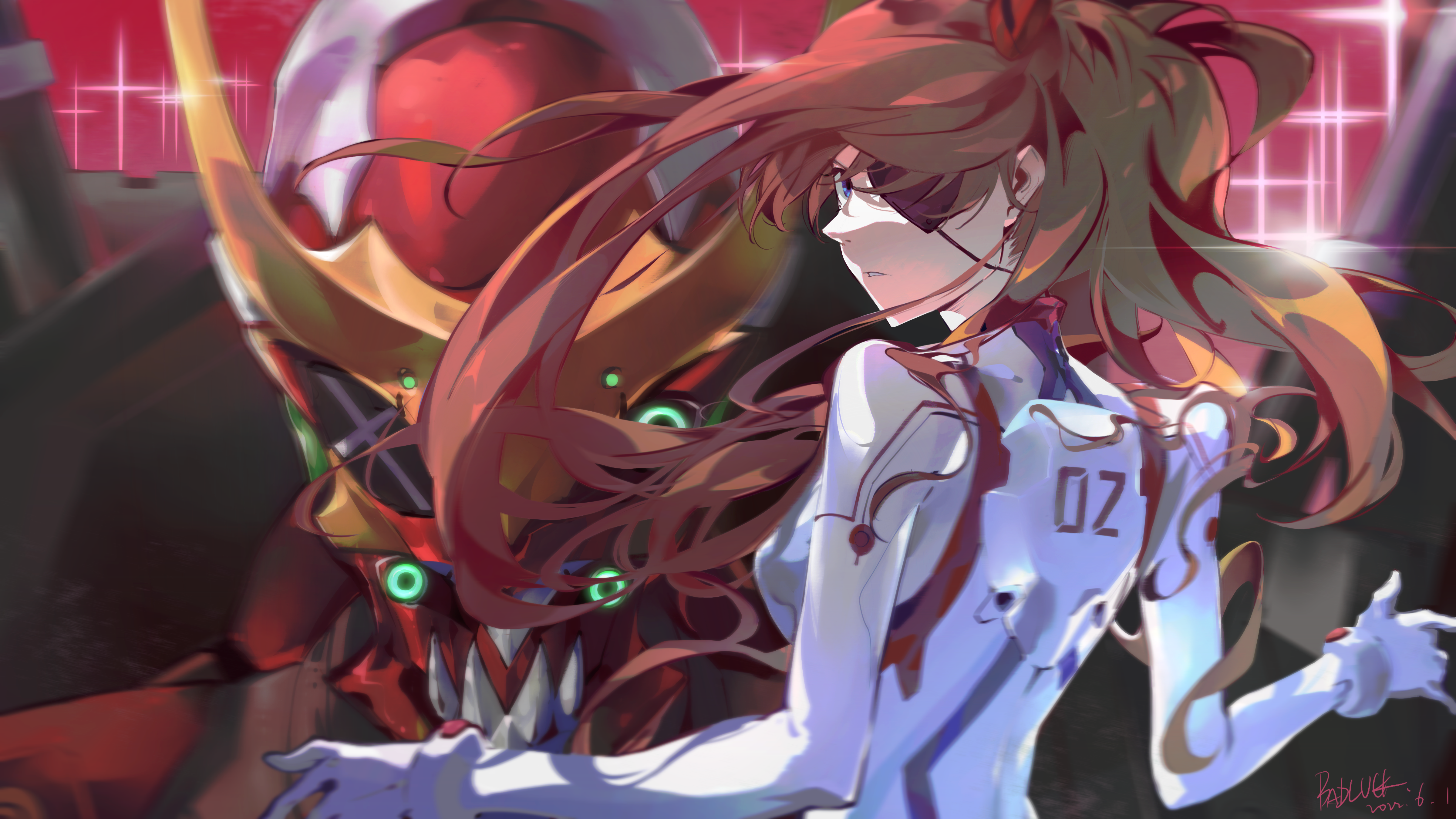 Asuka Langley in 4K Genesis Evangelion Wallpaper