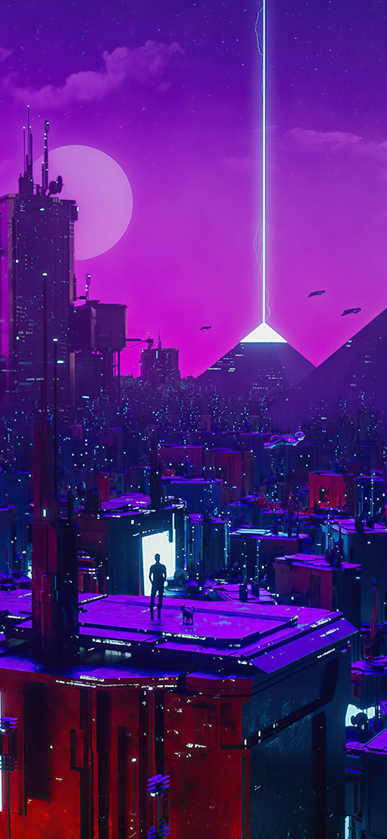 Neon Cyber iPhone Wallpaper