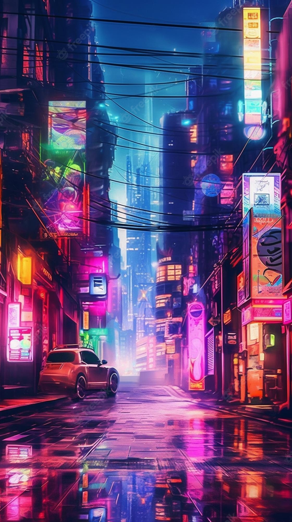 Neon City Wallpaper Image