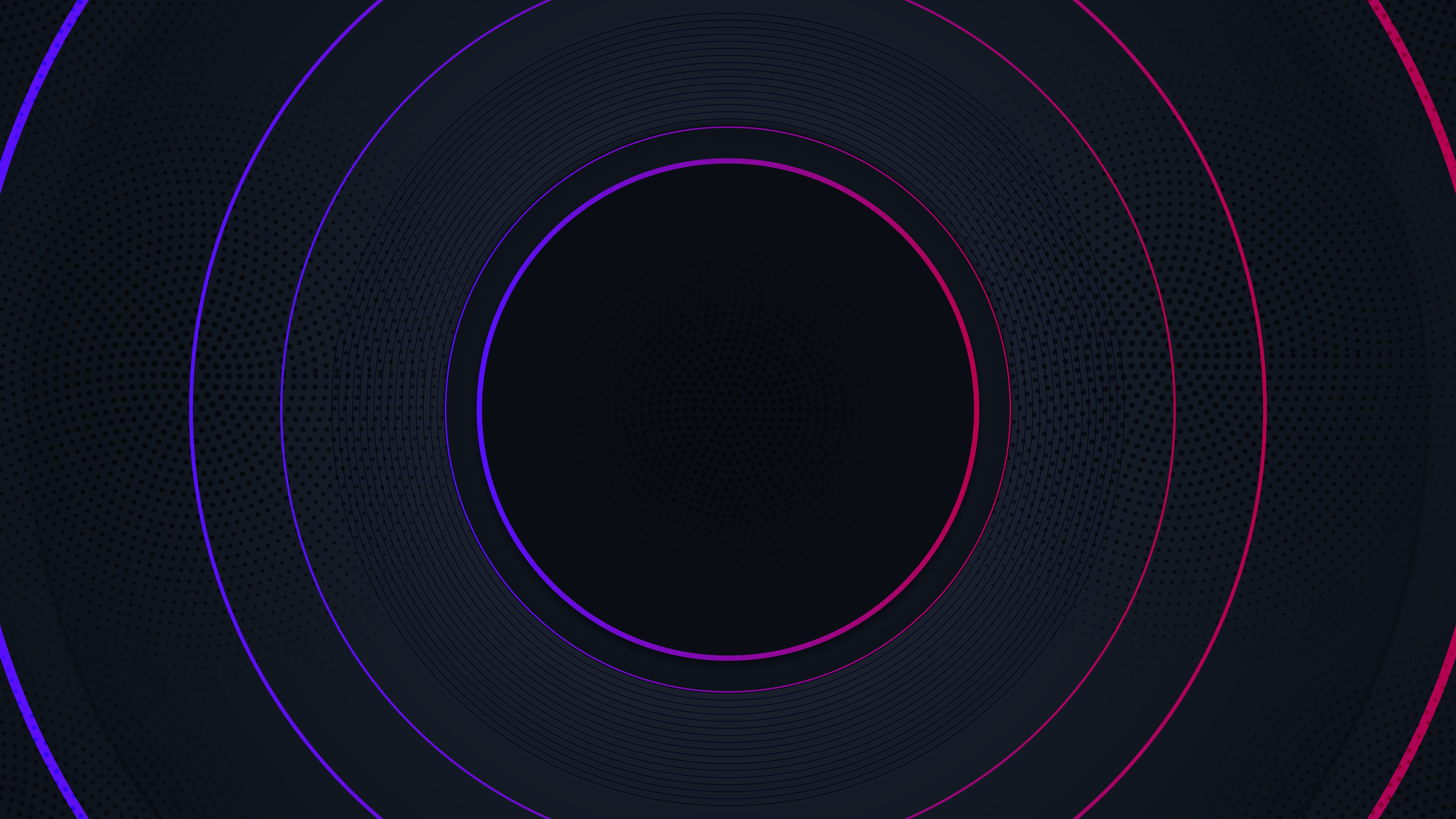 Neon Circles Wallpaper 4K, Hi Tech, Dark Background, Loop