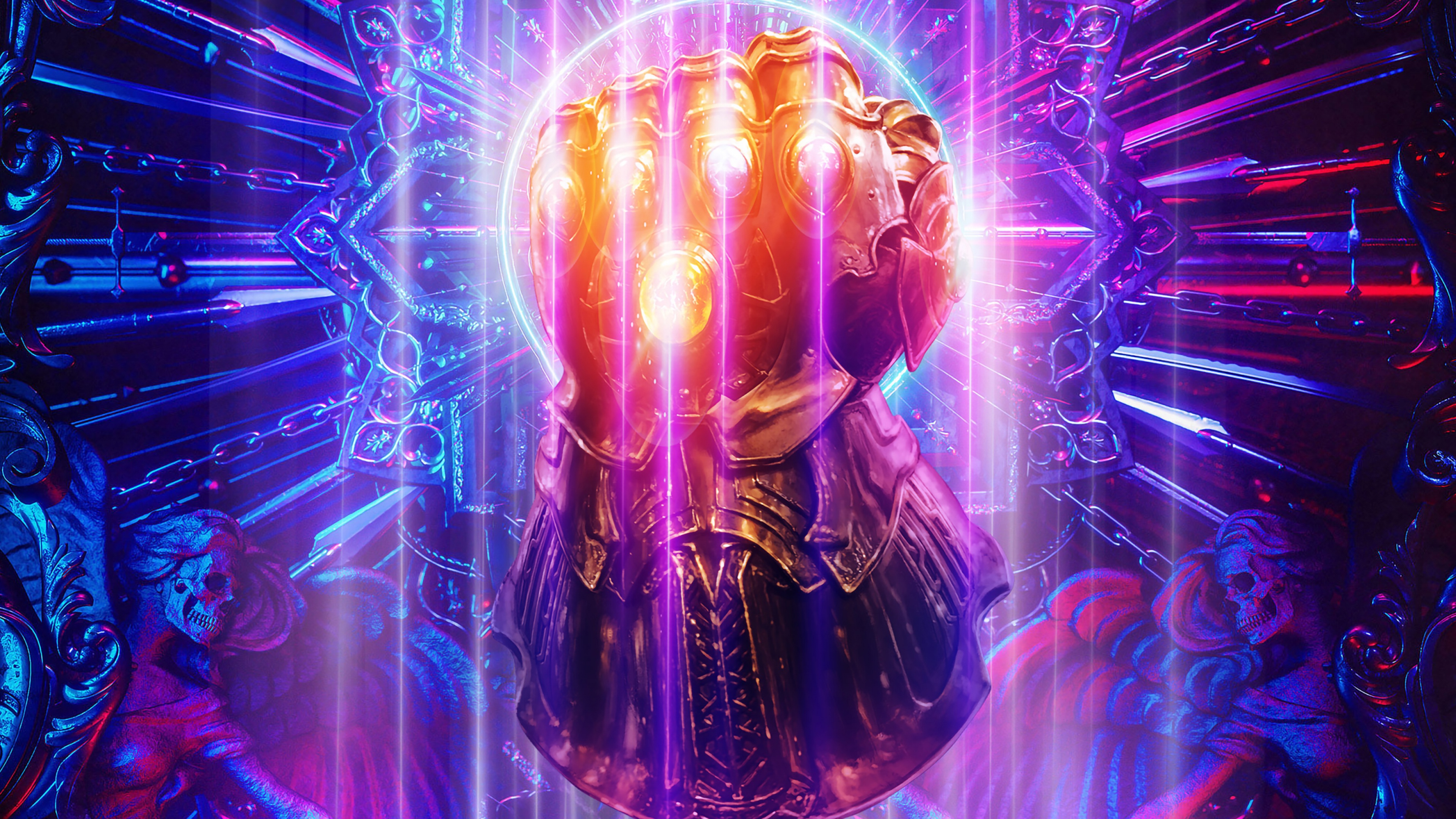 Thanos Infinity Gauntlet 4K Wallpaper for iPhone