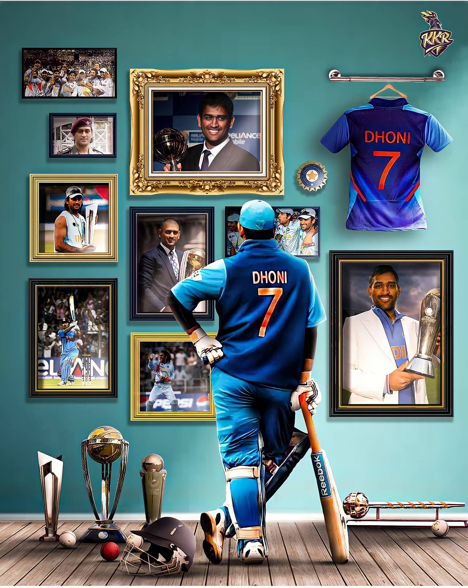 Download Frames Ms Dhoni HD Wallpaper