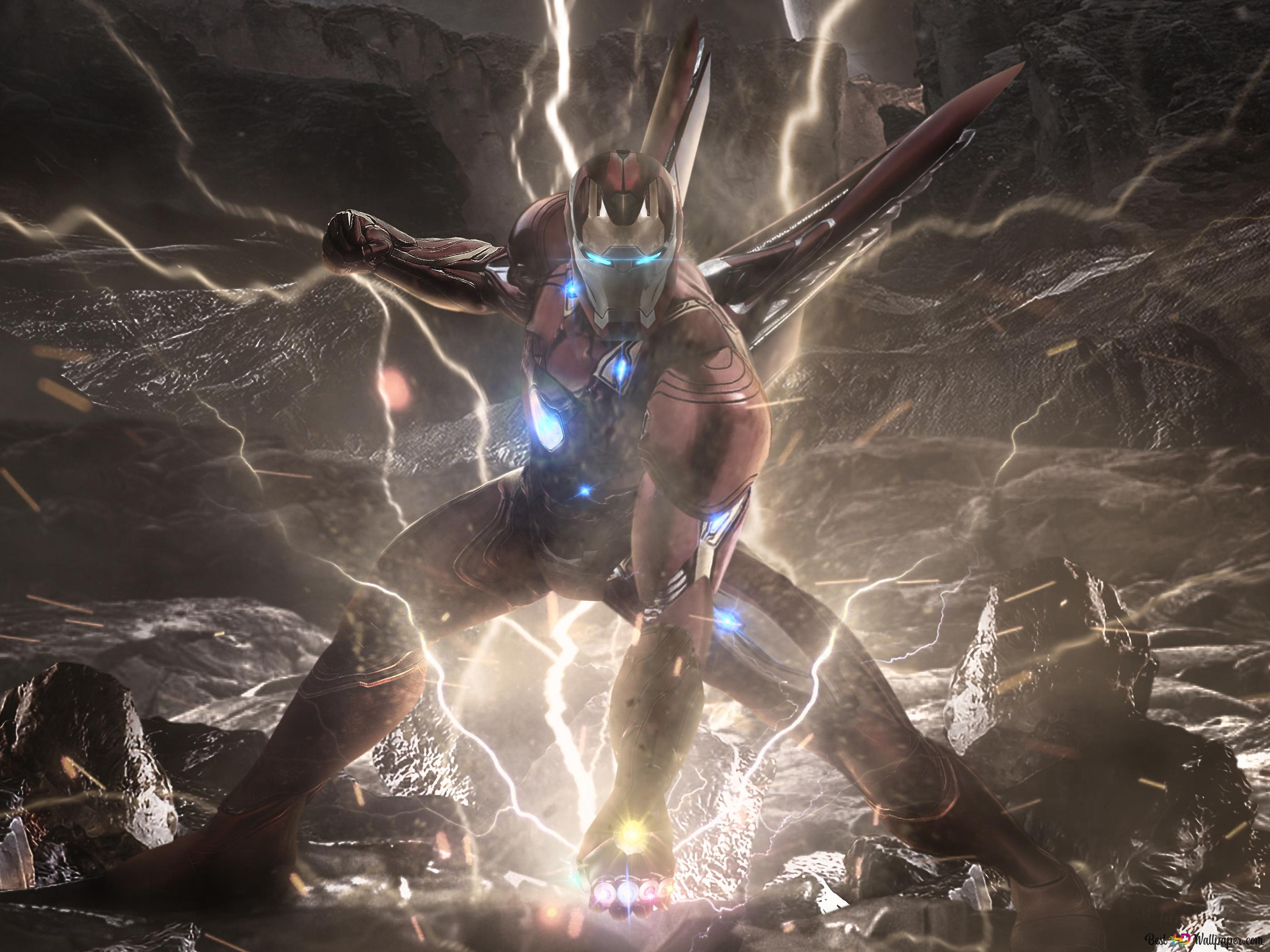 Avengers: Endgame Man Infinity Stones Powers 4K wallpaper download