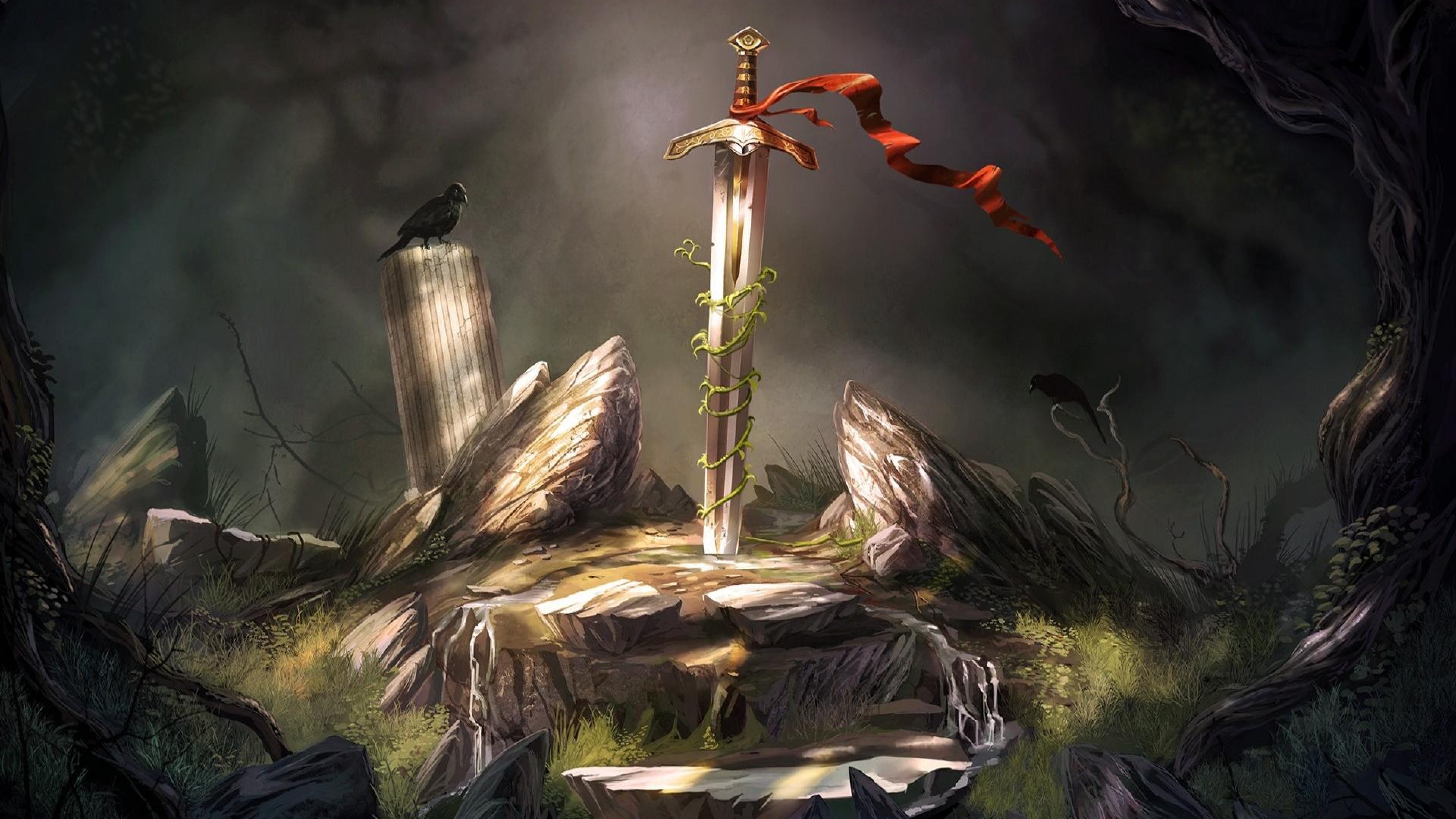 Excalibur Sword Wallpaper for Desktop and Mobiles 4K Ultra HD