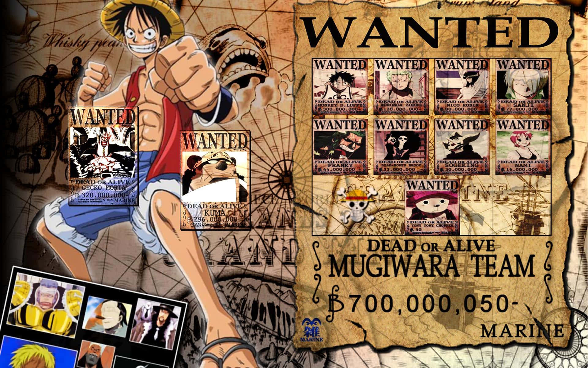Download One Piece Anime Wanted Posters