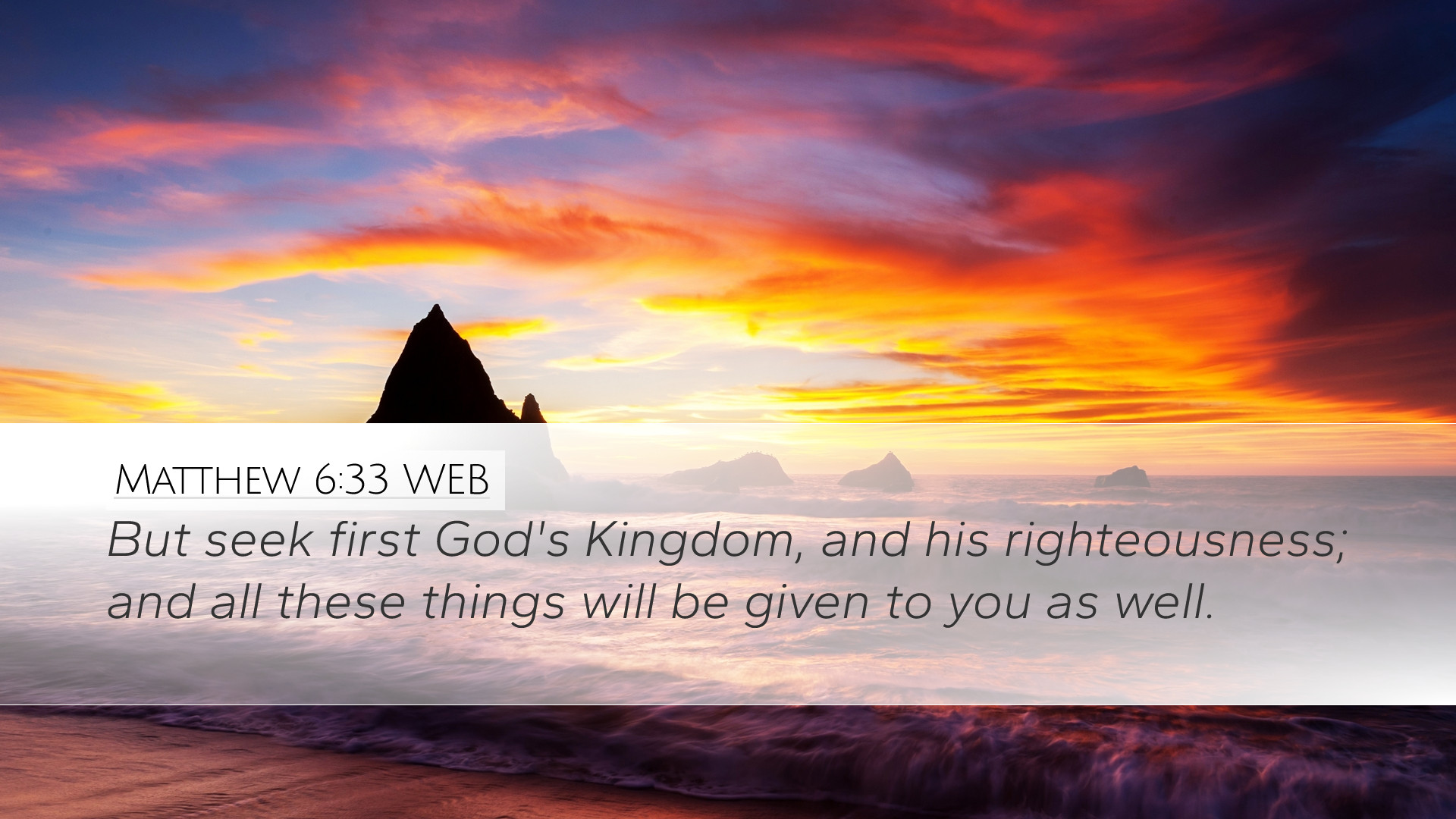 Matthew 6:33 WEB Desktop Wallpaper seek first God's Kingdom