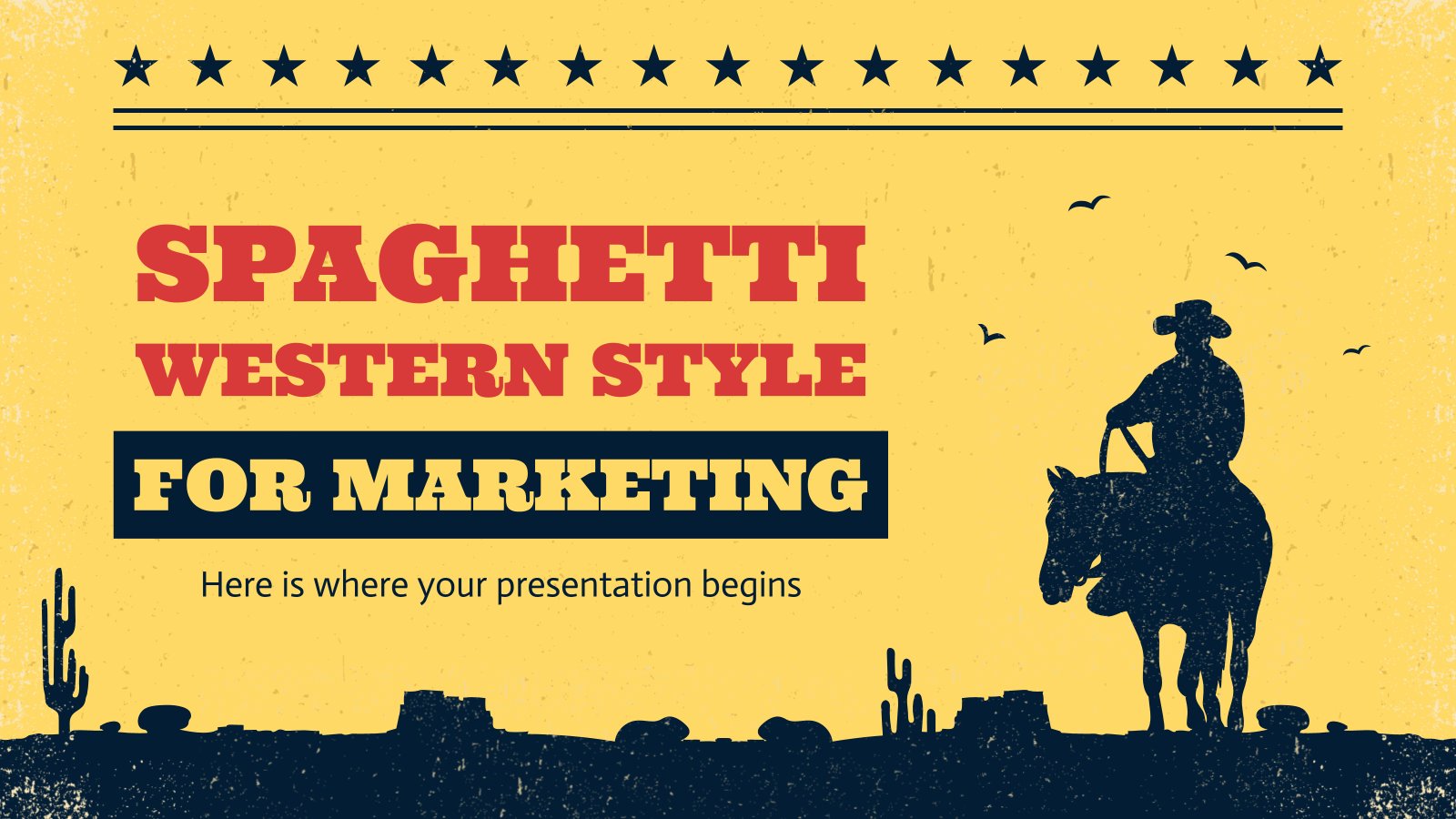 Spaghetti Western Style for Marketing. Google Slides & PPT